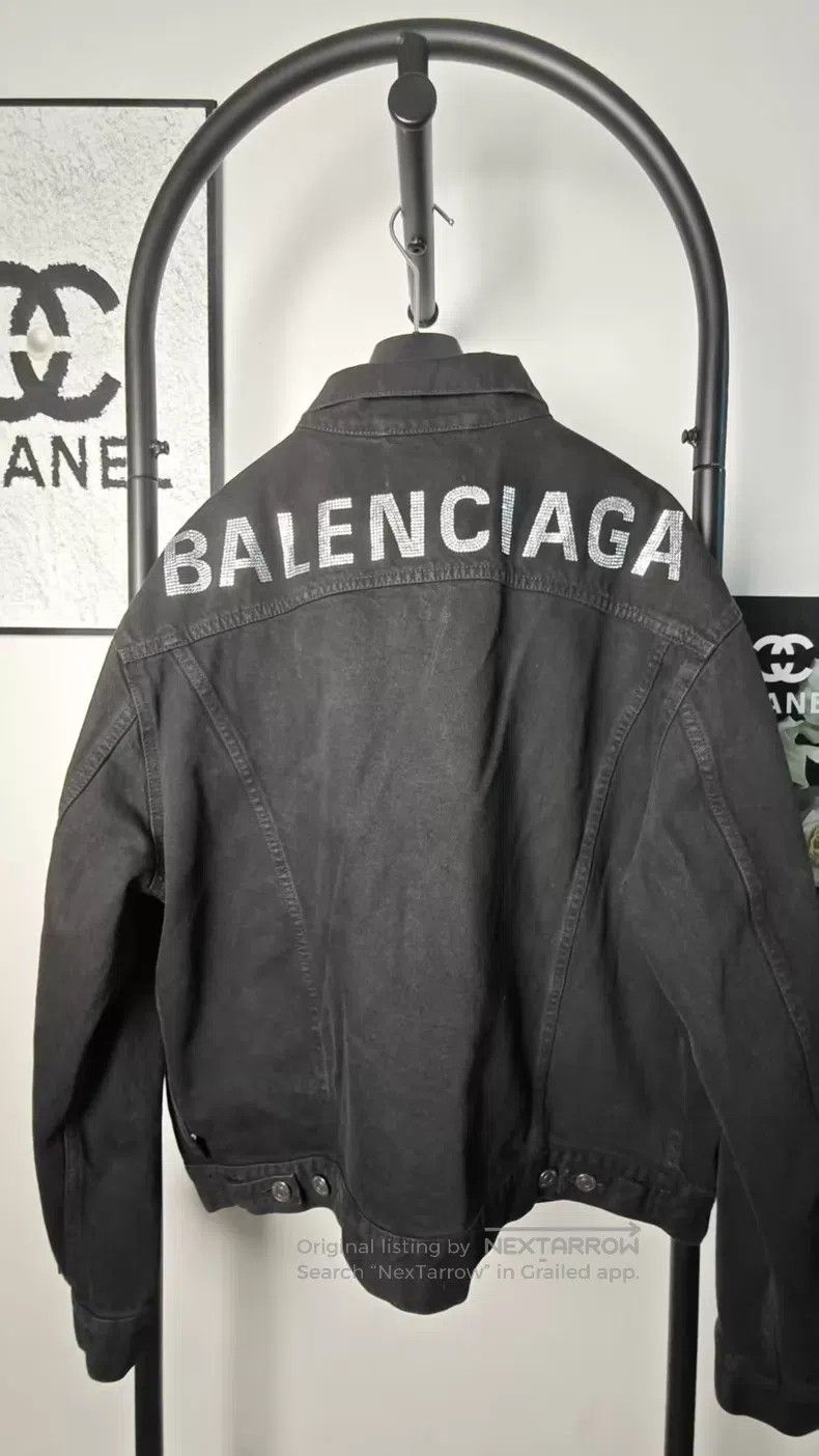 Balenciaga Balenciaga Diamond Studded Denim Jacket Size XS / US 0-2 / IT 36-38 - 1 Thumbnail