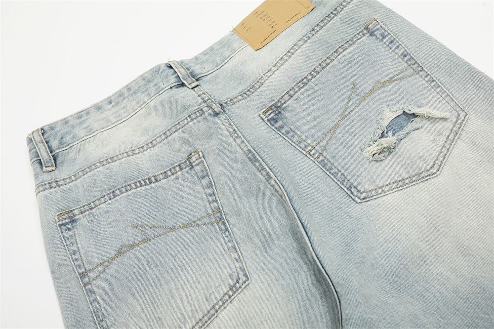 Jean Hippie distressed gradient washed flared ripped jeans Size US 32 / EU 48 - 5 Thumbnail