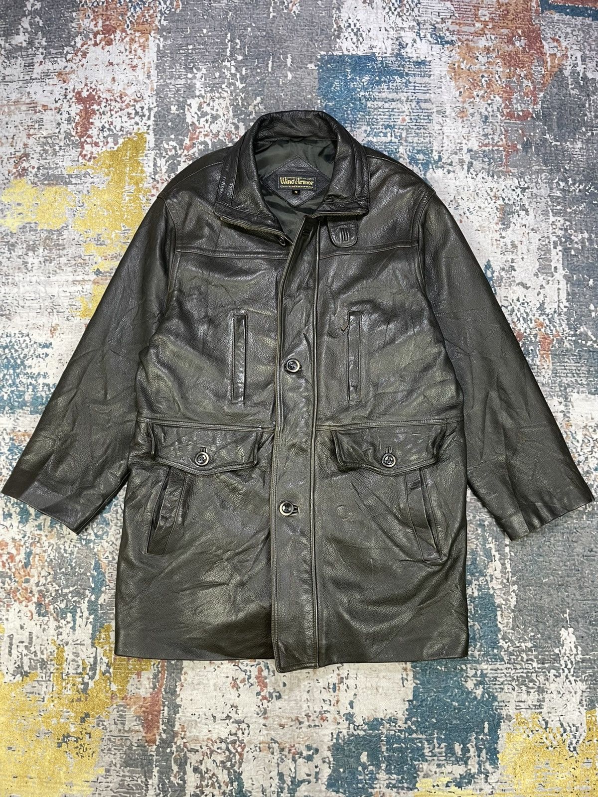 Vintage Vtg Wind Armor Deerskin Leather Coat Jacket Size US M / EU 48-50 / 2 - 4 Thumbnail