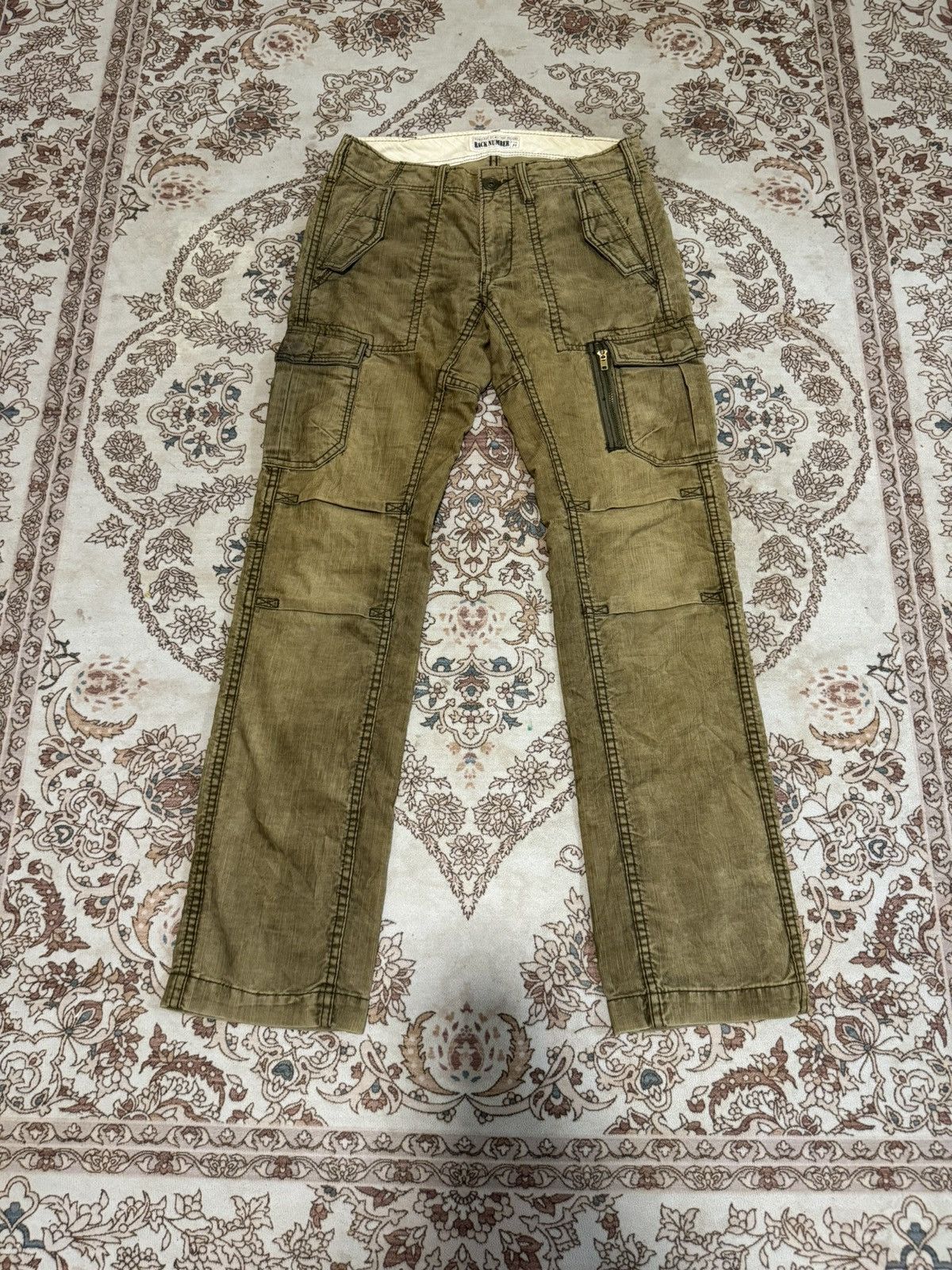 image of Vintage Back Number Cargo Corduroy in Brown, Men's (Size 31)