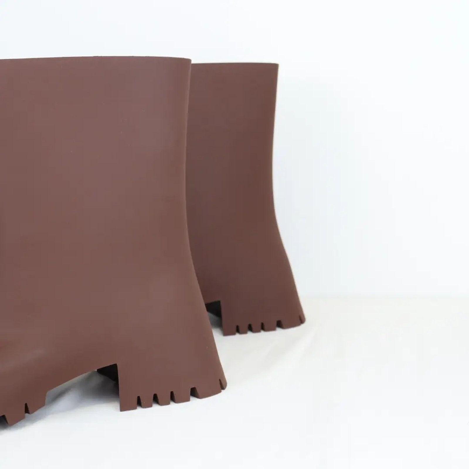 Balenciaga o1rshd1 Trooper Rubber Boots in Coffee Brown Size US 10 / EU 43 - 10 Thumbnail