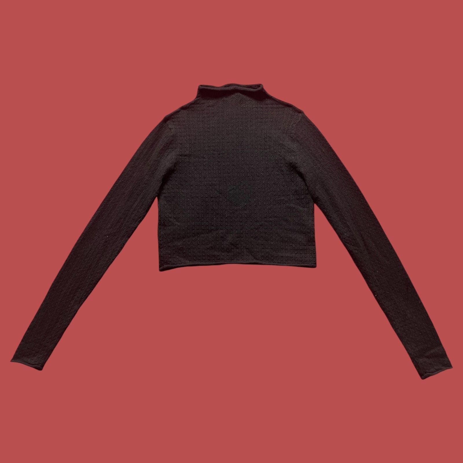 Other Wild Fable - Women's Mock Turtleneck Pointelle Pullover Swea Size XS / US 0-2 / IT 36-38 - 3 Thumbnail