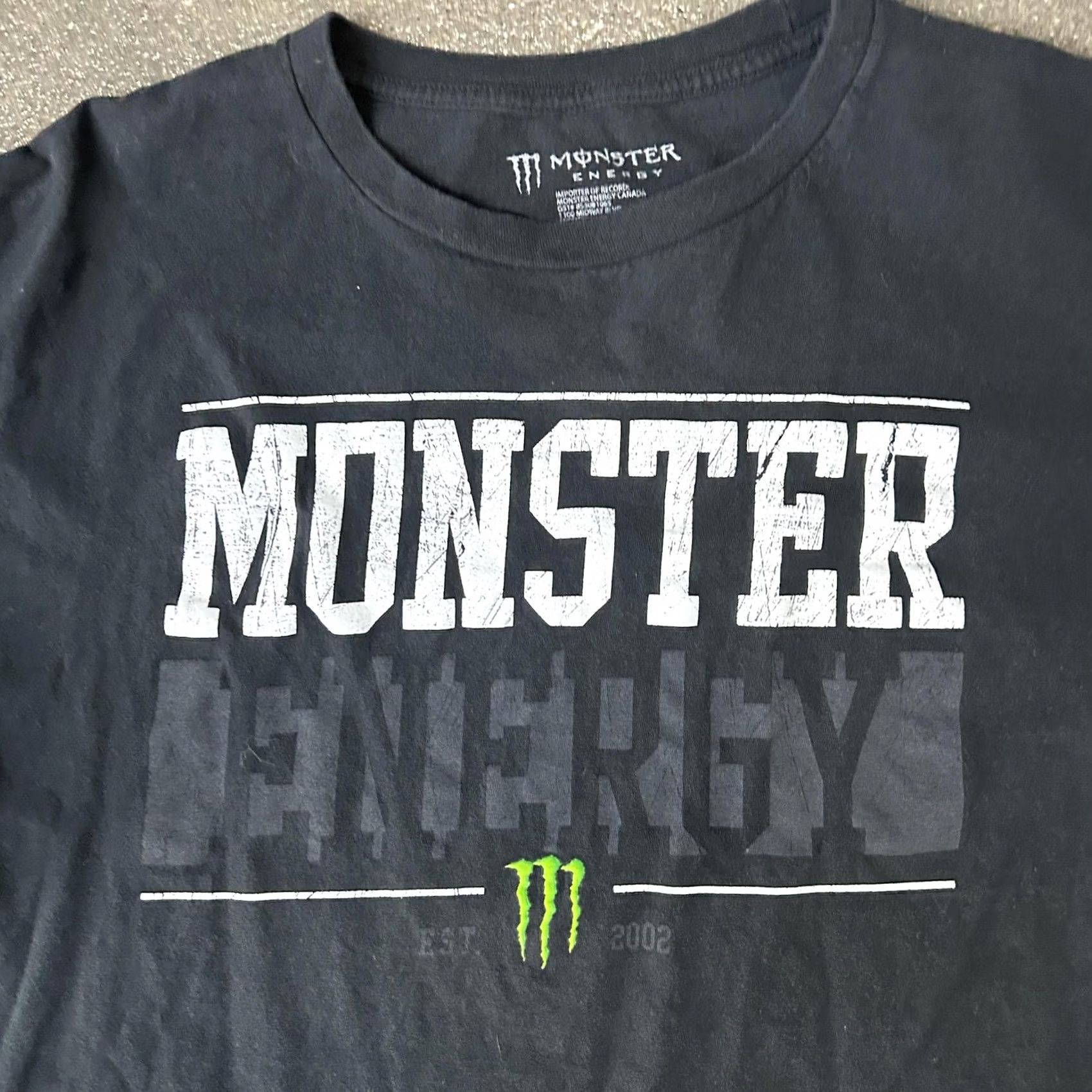 Logo 7 Monster Energy Shirt Mens XL Black Logo EST 2002 Graphic Promo Tee T-Shirt Size US XL / EU 56 / 4 - 2 Thumbnail