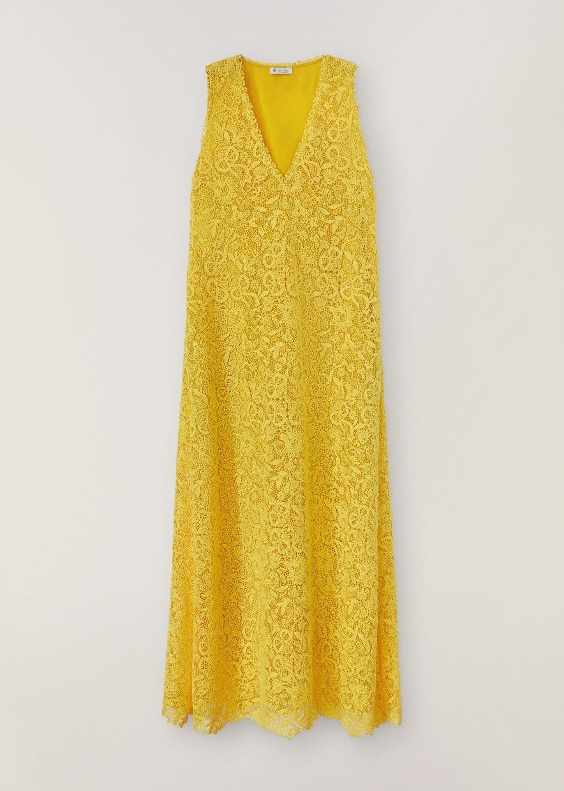 Loro Piana o1srvl11e0824 Ameena Infinite Macrame Maxi Dress in Yellow Size S / US 4 / IT 40 - 1 Thumbnail