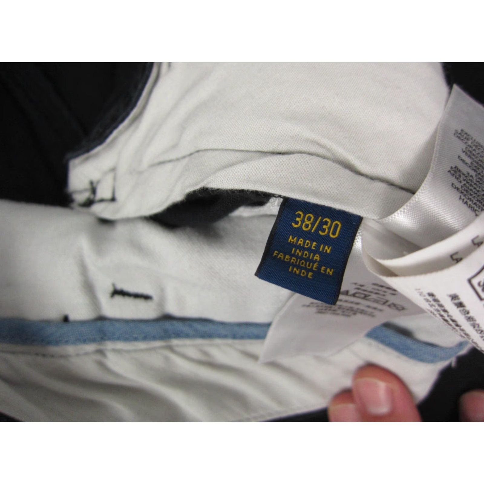 Polo Ralph Lauren Polo Ralph Lauren Pants Mens 38W x 30L Chino Straight Fit Black 80s 90s Logo] Size US M / EU 48-50 / 2 - 5 Thumbnail