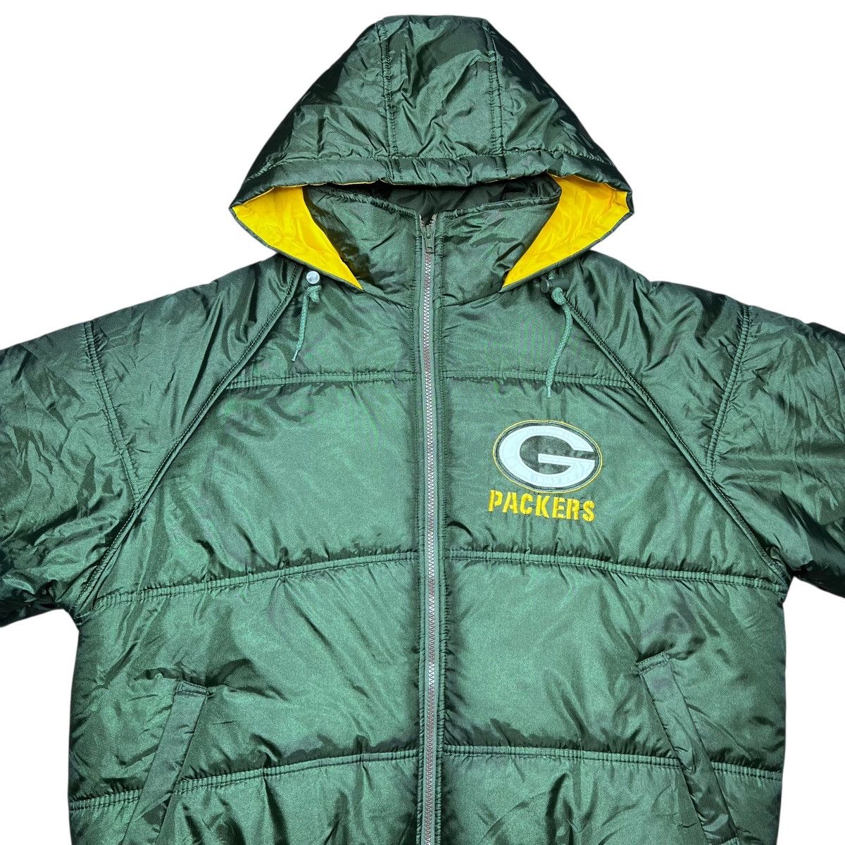 NFL 1990s NFL Green Bay Packers Game Day Spell Out Puffer Jacket Size US L / EU 52-54 / 3 - 7 Thumbnail