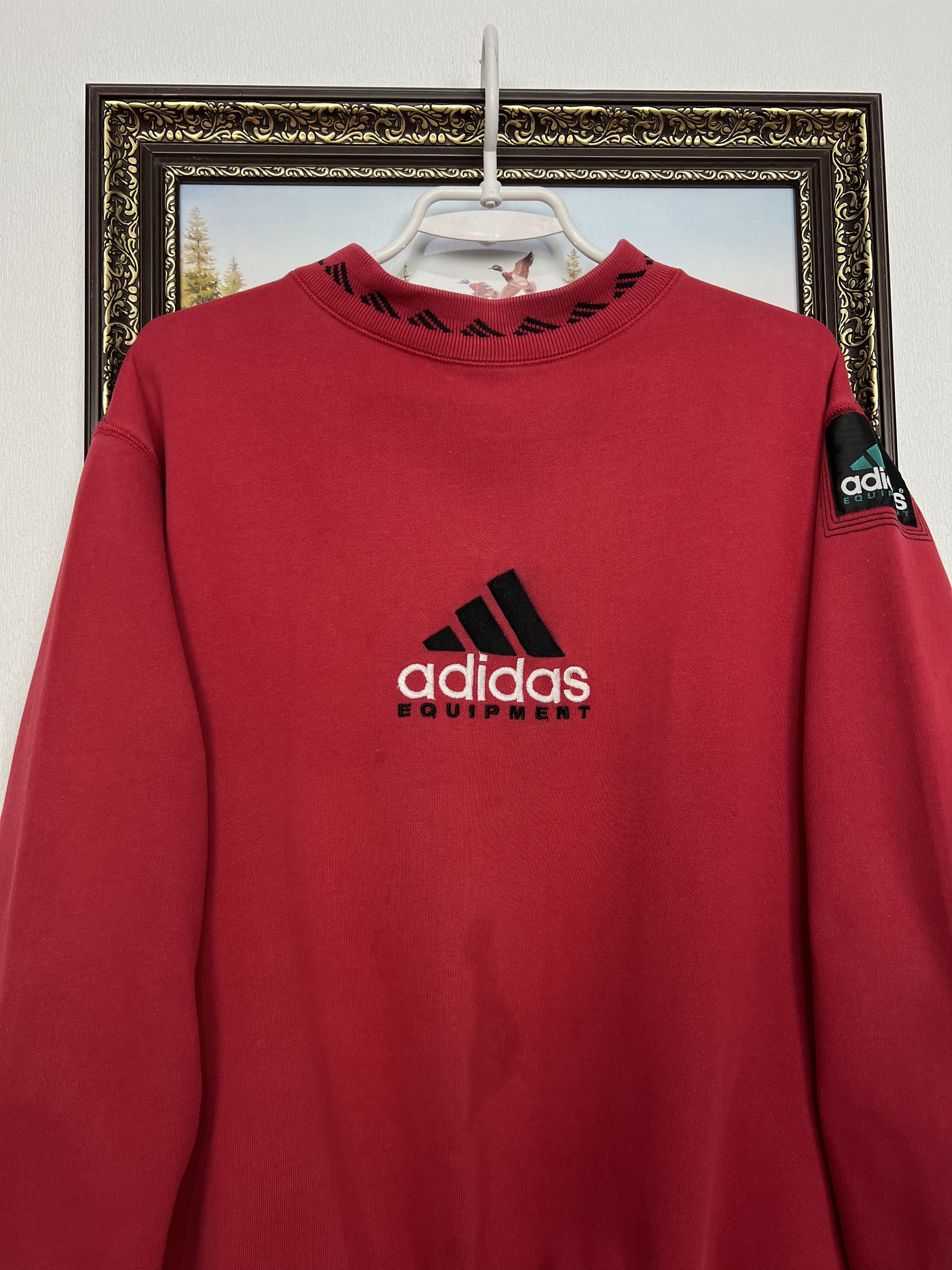 Adidas Vintage 90's Equipment Sweatshirt Big Logo Crewneck Rare Size US M / EU 48-50 / 2 - 2 Thumbnail