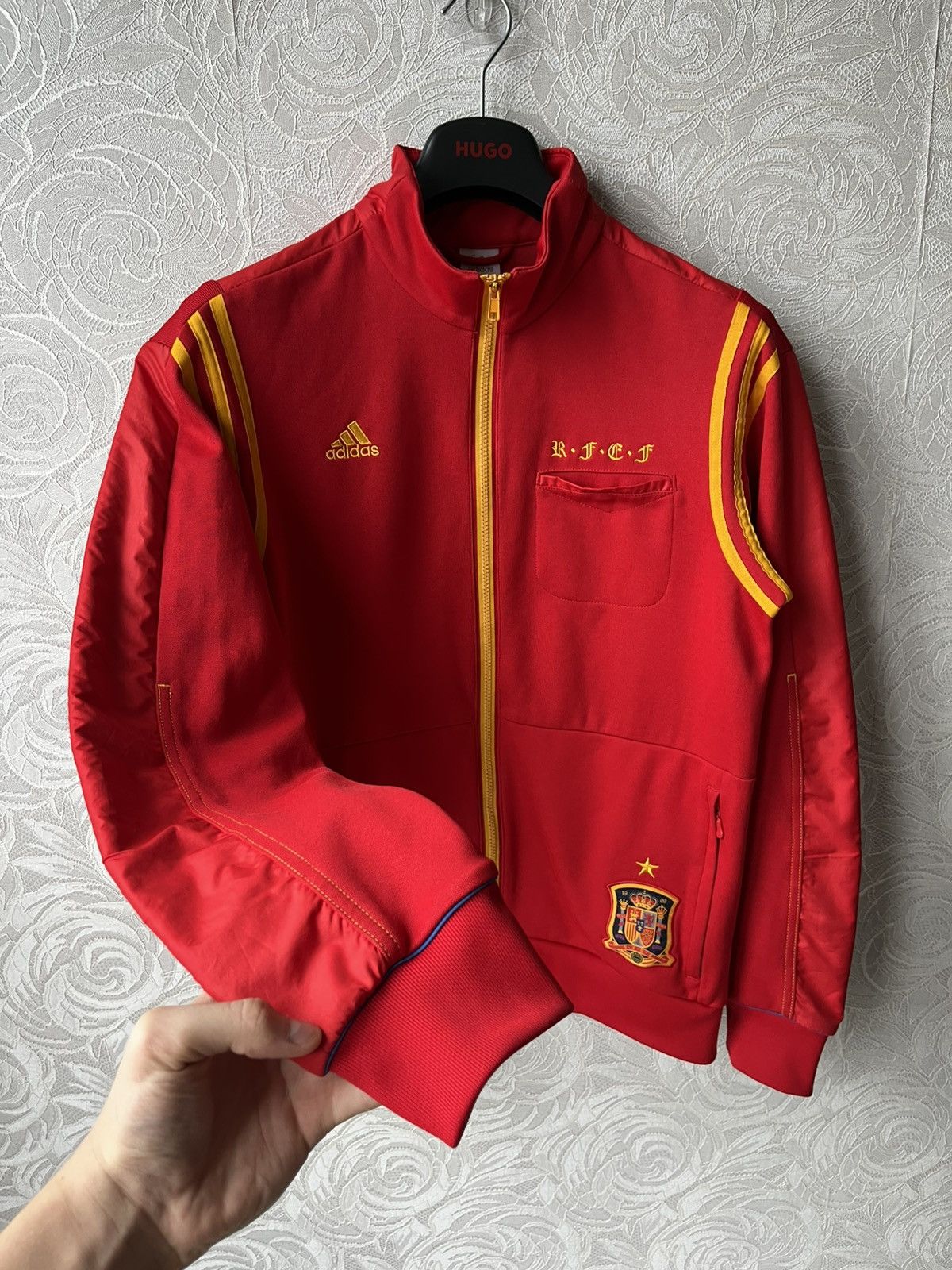 Adidas Adidas Espana 2011/2012 Track Jacket Size L Red Spain WC Size US L / EU 52-54 / 3 - 2 Thumbnail