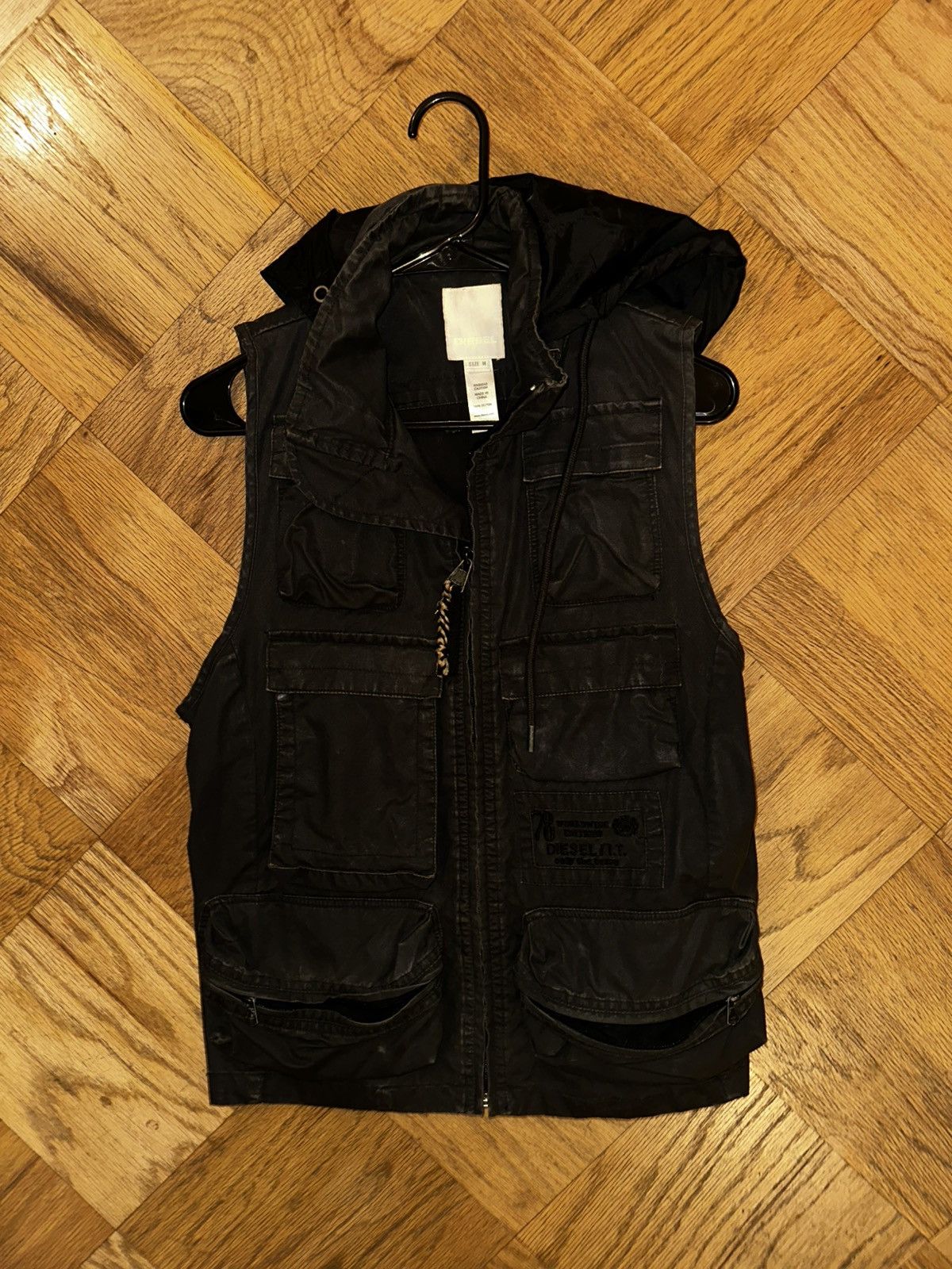 Diesel Waxed cotton utility vest 2007? Size US S / EU 44-46 / 1 - 2 Thumbnail