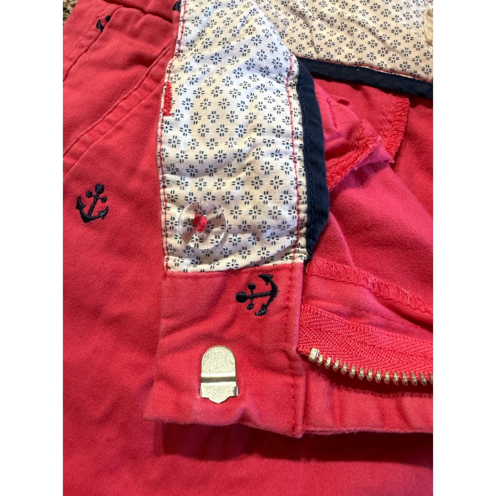 Vintage Cambridge Women’s Shorts Size 8 Pink Anchor Cotton Blend Ocean Chino - 2039 Size 30" / US 8 / IT 44 - 2 Thumbnail