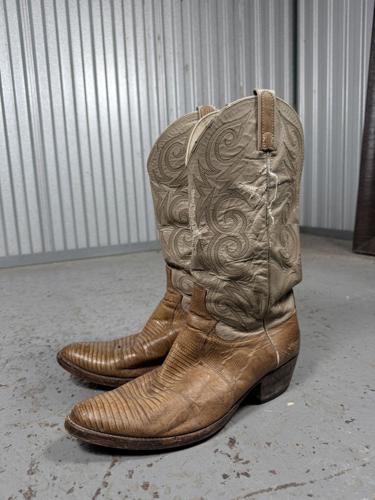 Dan Post 70s Vintage Dan Post Lizard Skin USA Cowboy Boots Size US 10 / EU 43 - 6 Thumbnail