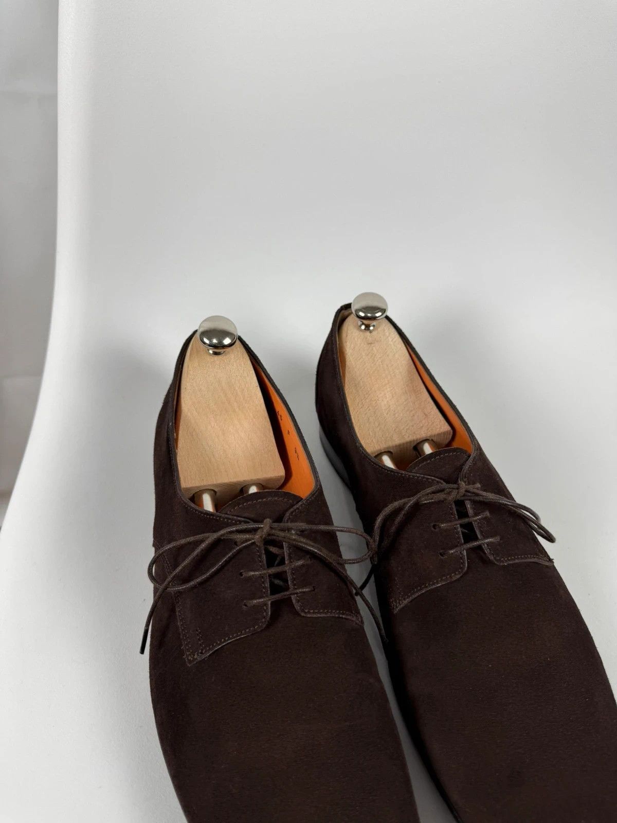 Santoni Santoni Suede Derby Dress Shoes size 9.5 Size US 10.5 / EU 43-44 - 6 Thumbnail
