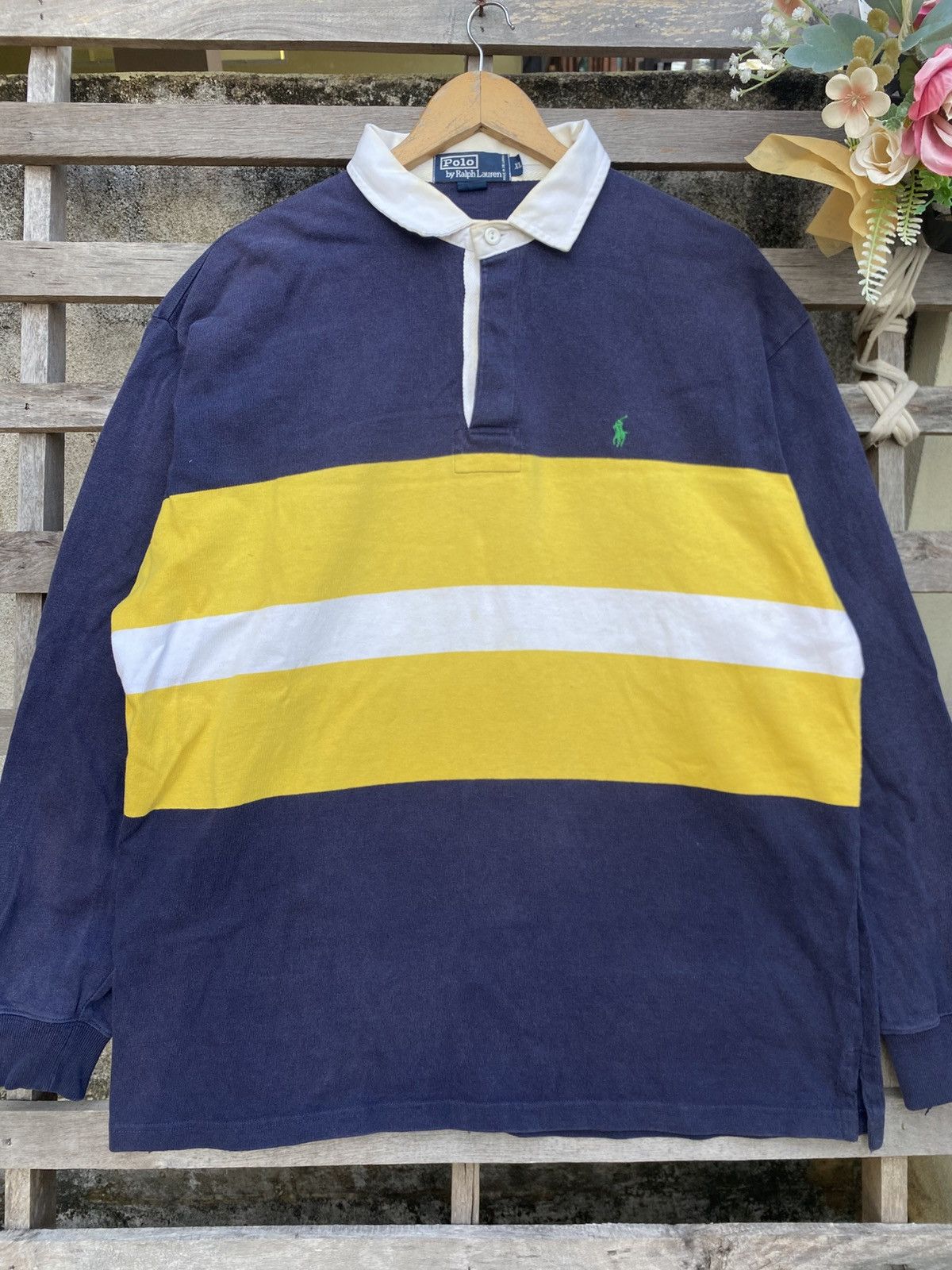 Polo Ralph Lauren Vintage Polo Ralph Lauren Rugby Shirt Size US XL / EU 56 / 4 - 3 Thumbnail
