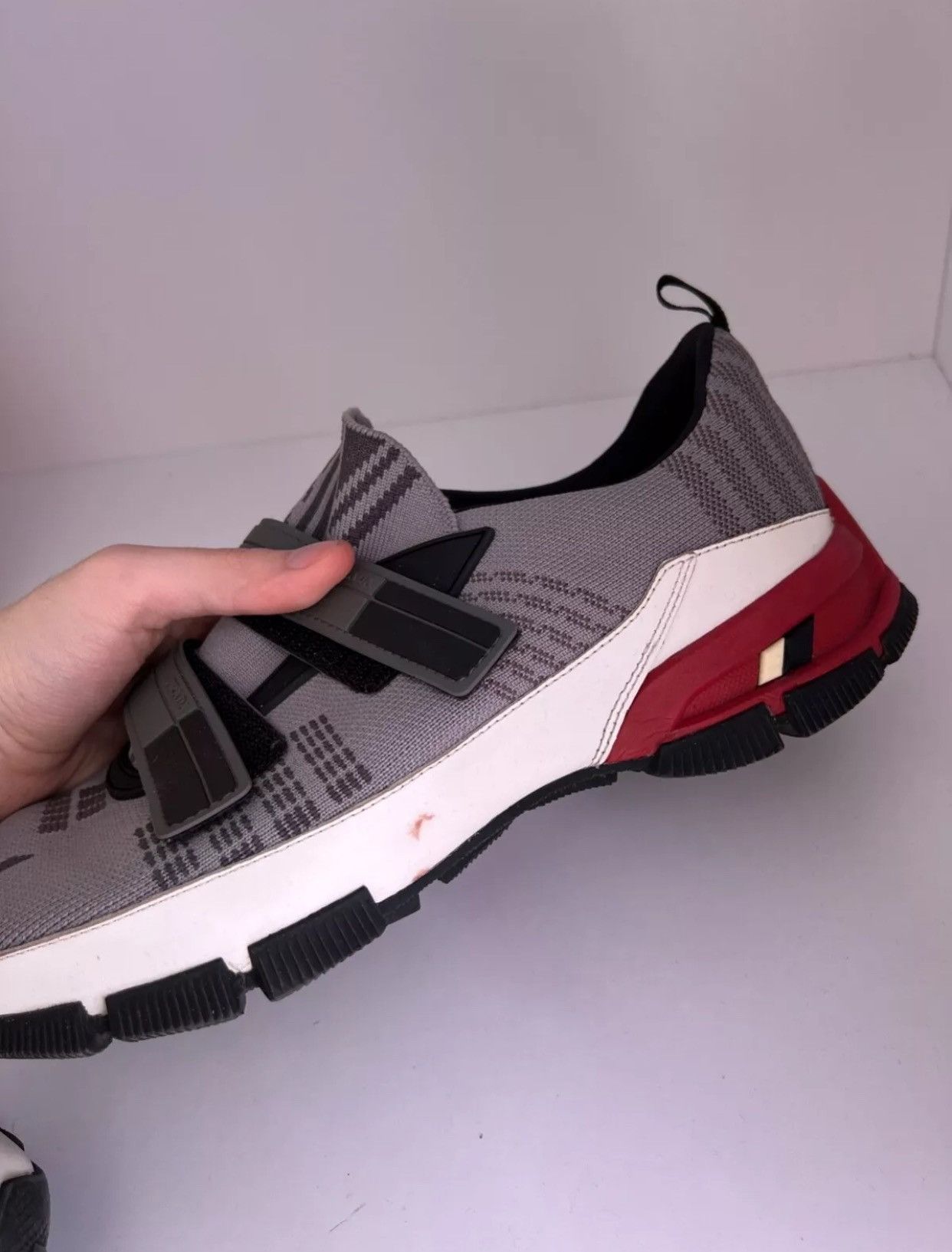 Designer × Prada × Vintage Vintage Prada Cross Section Slip-On Sneakers Size US 8 / EU 41 - 7 Thumbnail