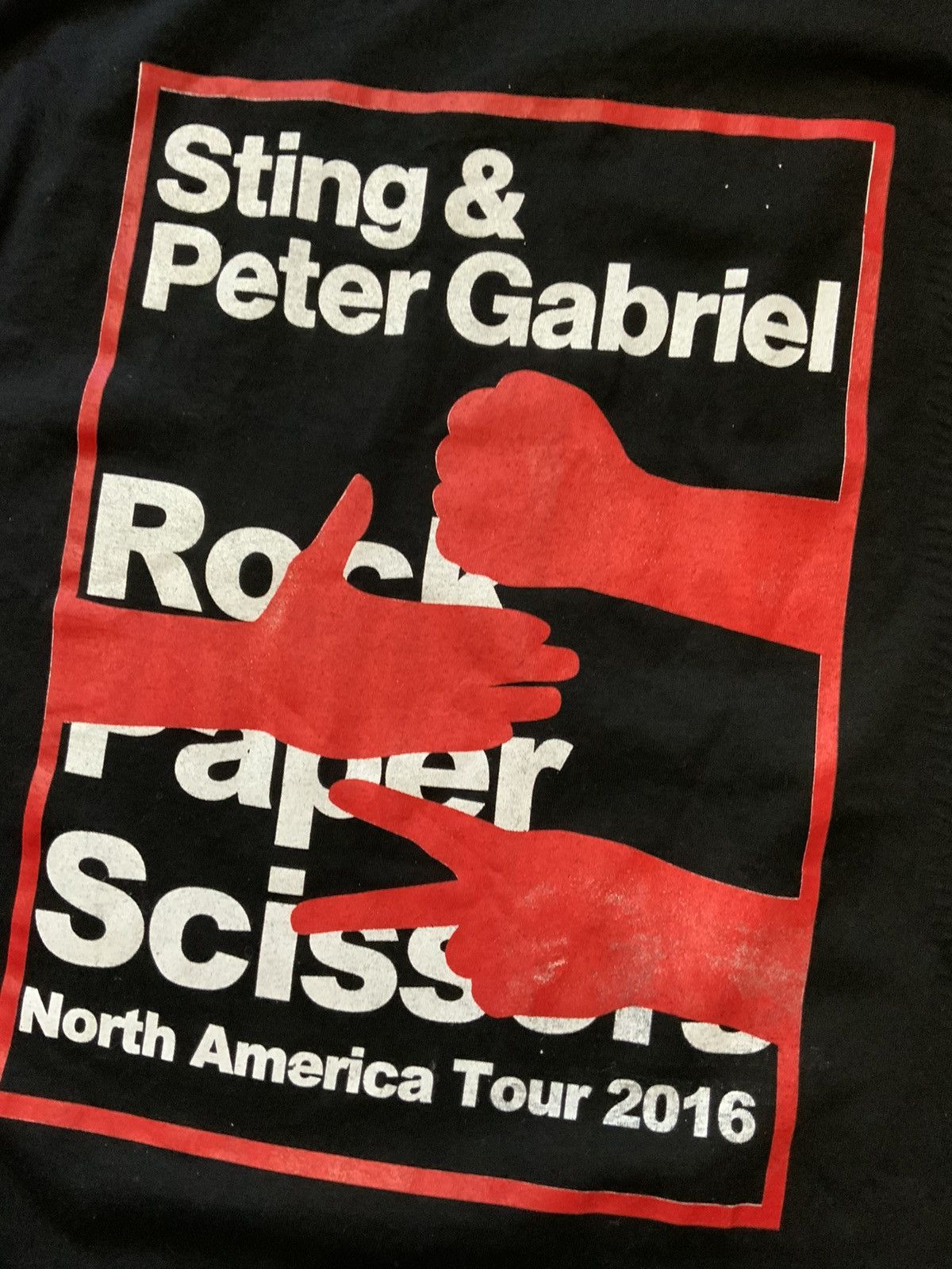 Band Tees Sting Peter Gabriel Rock Paper Scissors Hollywood Bowl Shirt Size US M / EU 48-50 / 2 - 5 Thumbnail
