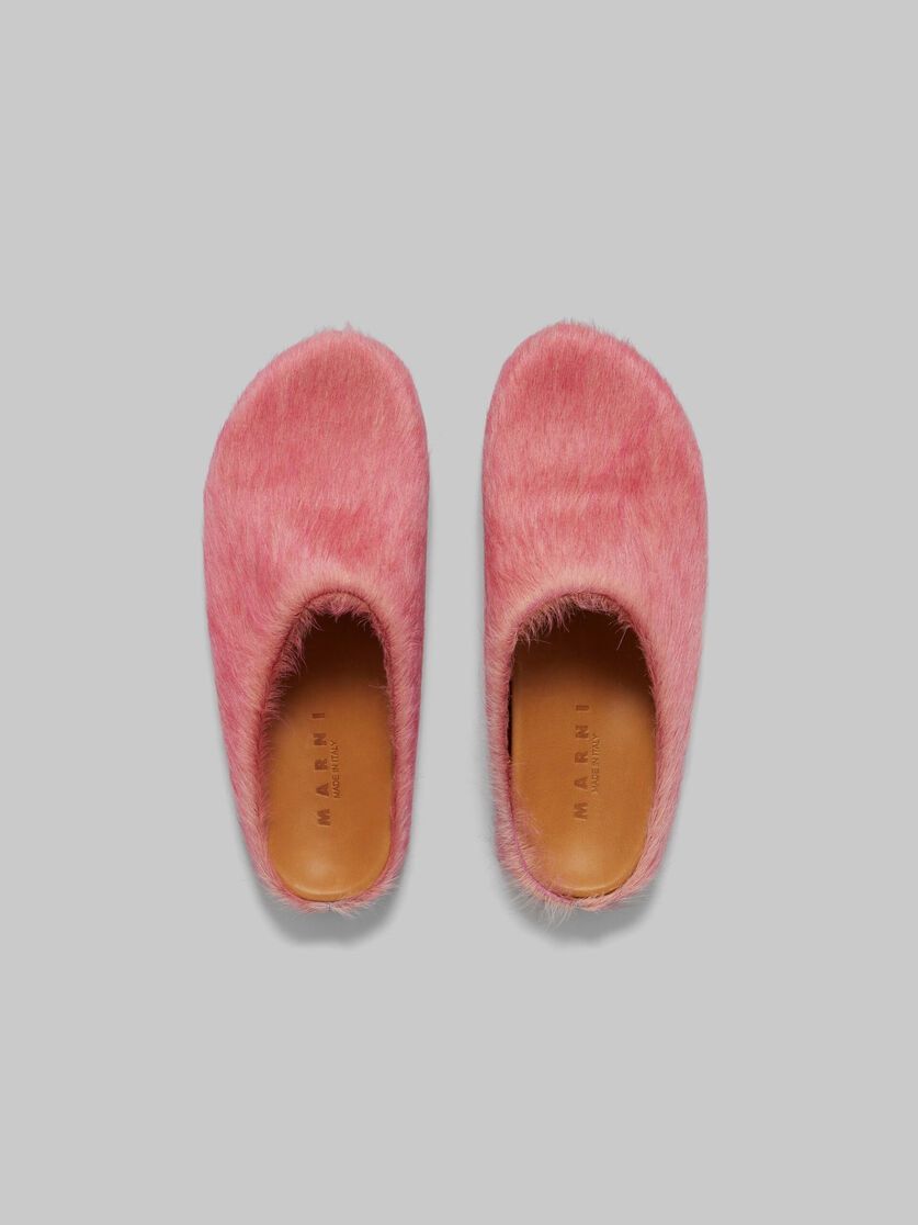 Marni o1f1d3z0126 Long Hair Fussbett Sabot Mules in Pink Size US 9 / IT 39 - 4 Thumbnail