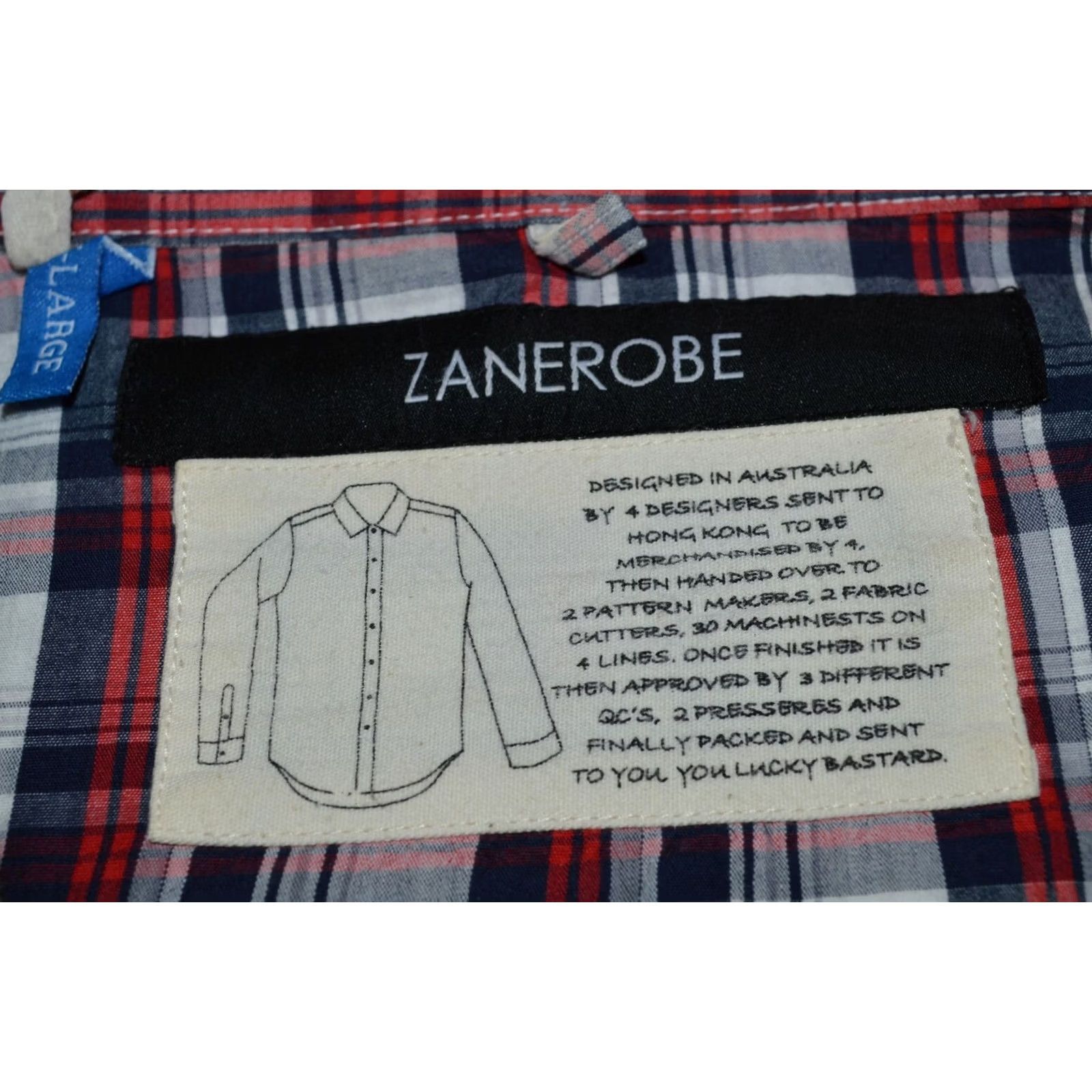 Zanerobe ZANEROBE Shirt Plaid Button-Up Long Sleeve Men 2XL Multicolor Pattern Plaid Pockets Fashion Shirt Mens 2XL XXL Size US XXL / EU 58 / 5 - 3 Thumbnail