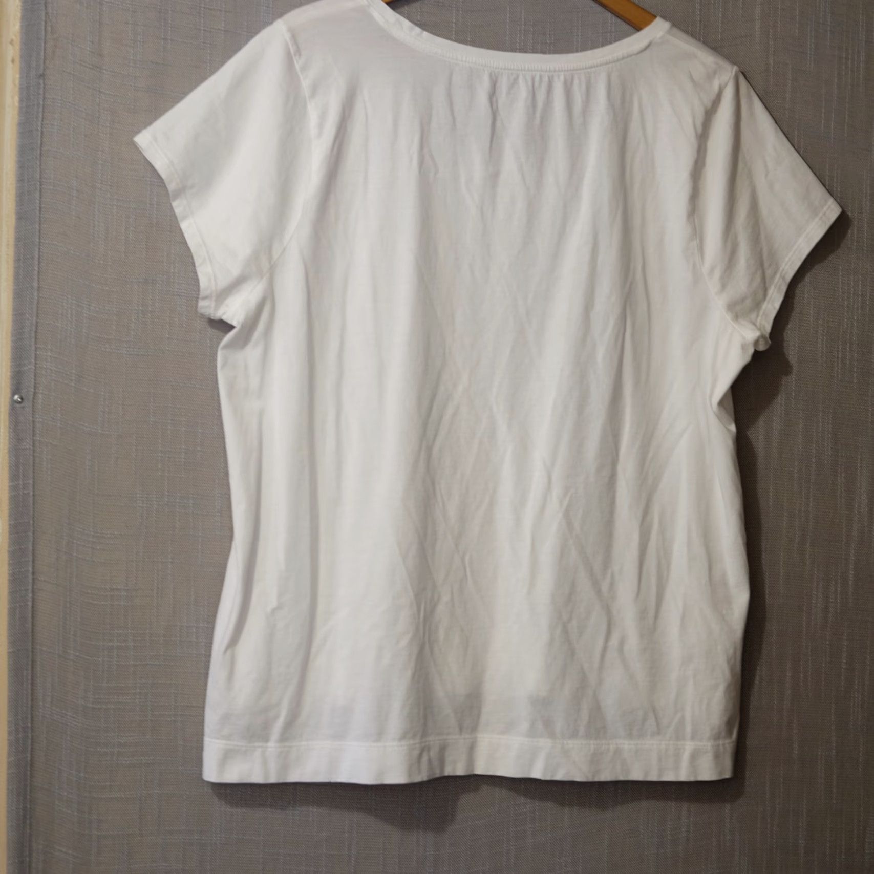 Vintage EUC Pure Jill T-Shirt Women’s XL White 100% Pima Cotton High-Low Tee Casual Easy Care Size XL / US 12-14 / IT 48-50 - 6 Thumbnail