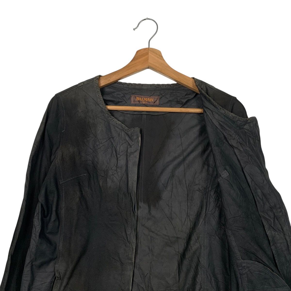Japanese Brand Balmain Paris Leather Jacket Size M / US 6-8 / IT 42-44 - 10 Thumbnail