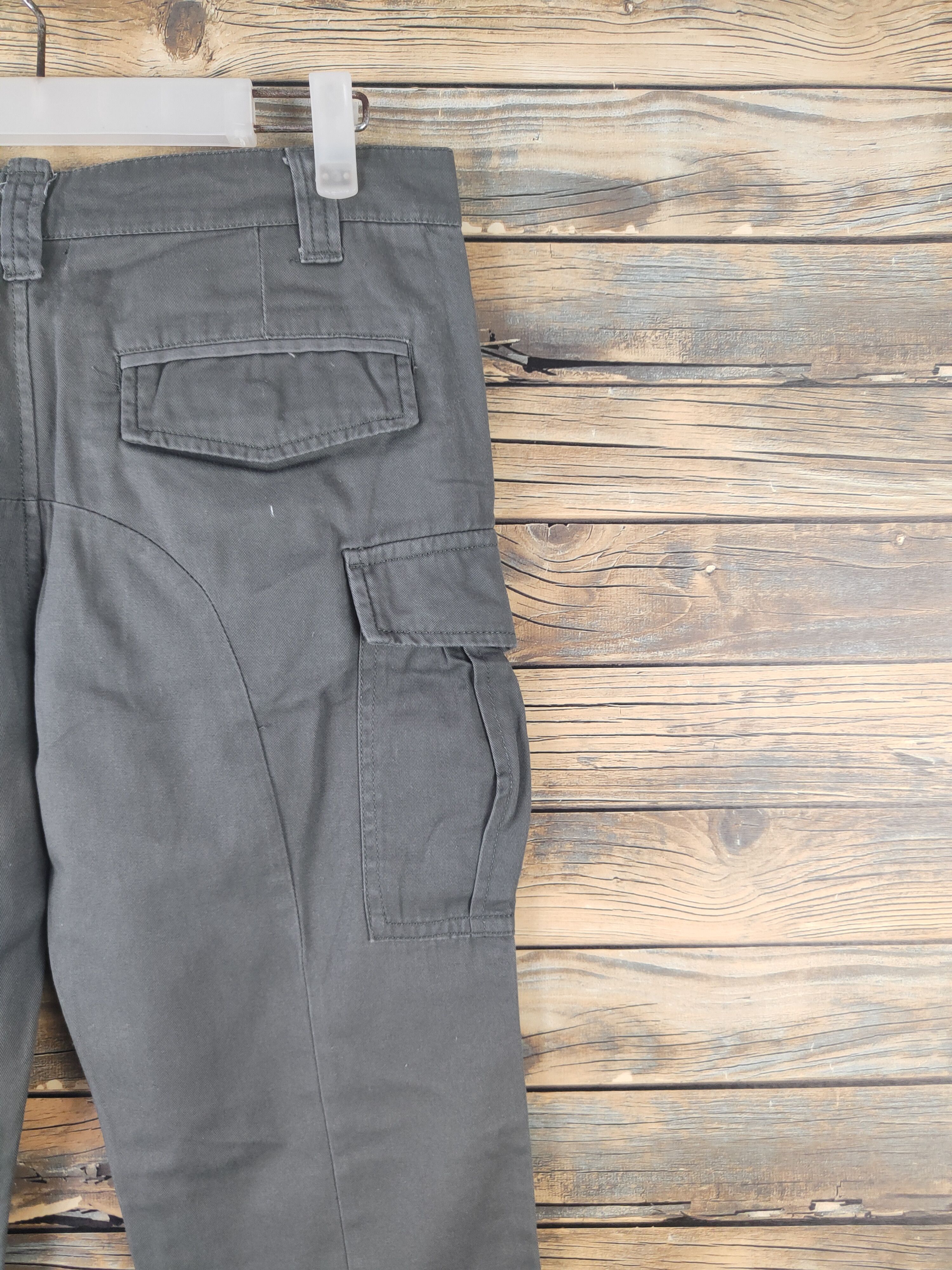 Japanese Brand DL Improves Dark Gray Multipocket Cargo Pants #1868 Size US 31 - 10 Thumbnail