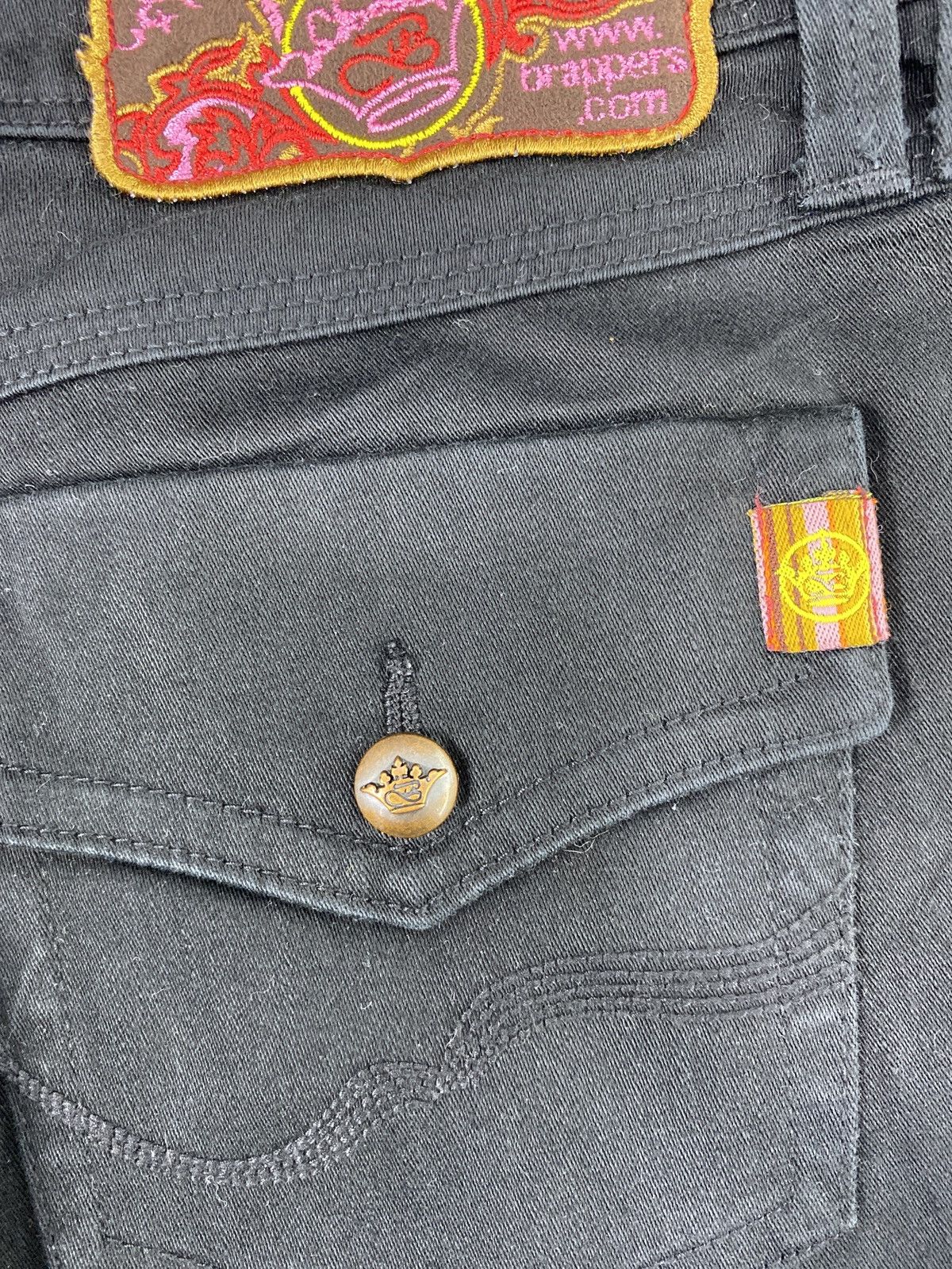 Japanese Brand × Jean Japanese Brand Brappers Bootcut Black Jeans - J1099 Size 29" - 13 Thumbnail
