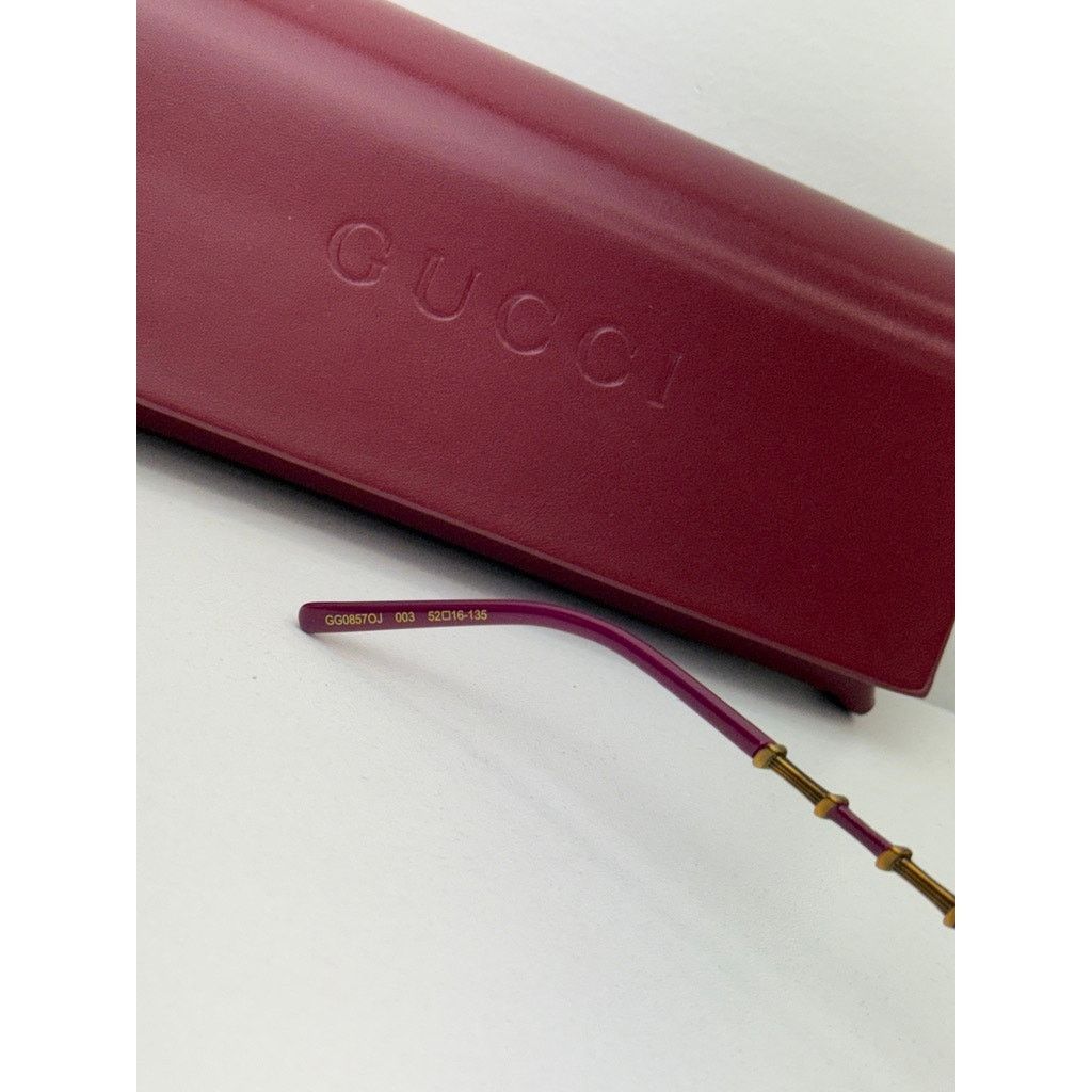 Gucci NEW Gucci GG0857OK Bronze Bamboo Rimless Eyeglass Frames Size ONE SIZE - 6 Thumbnail