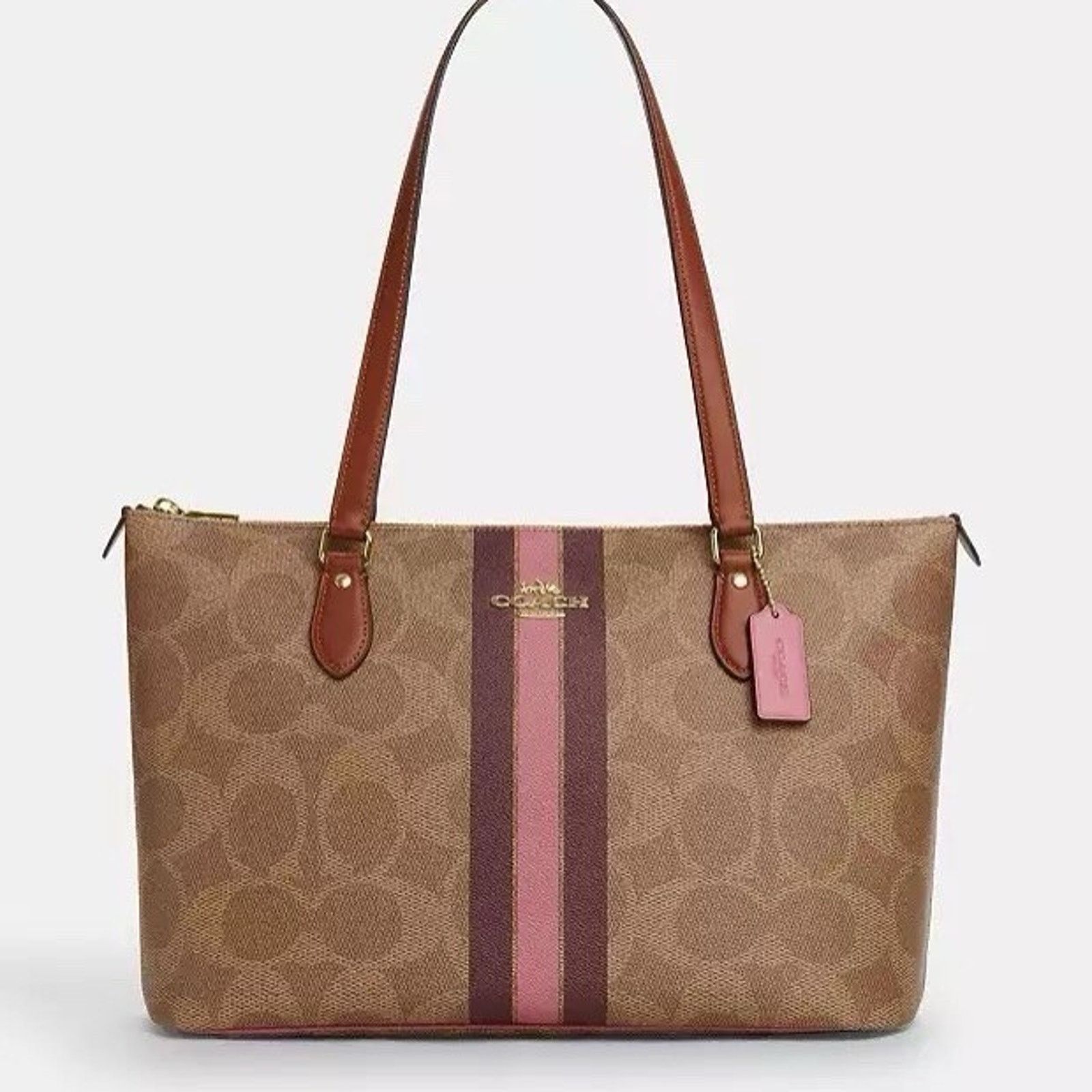Coach NWT Bundle Coach Gallery Tote Bag CBM18 & 77840 Cherry Charm Size ONE SIZE - 11 Thumbnail