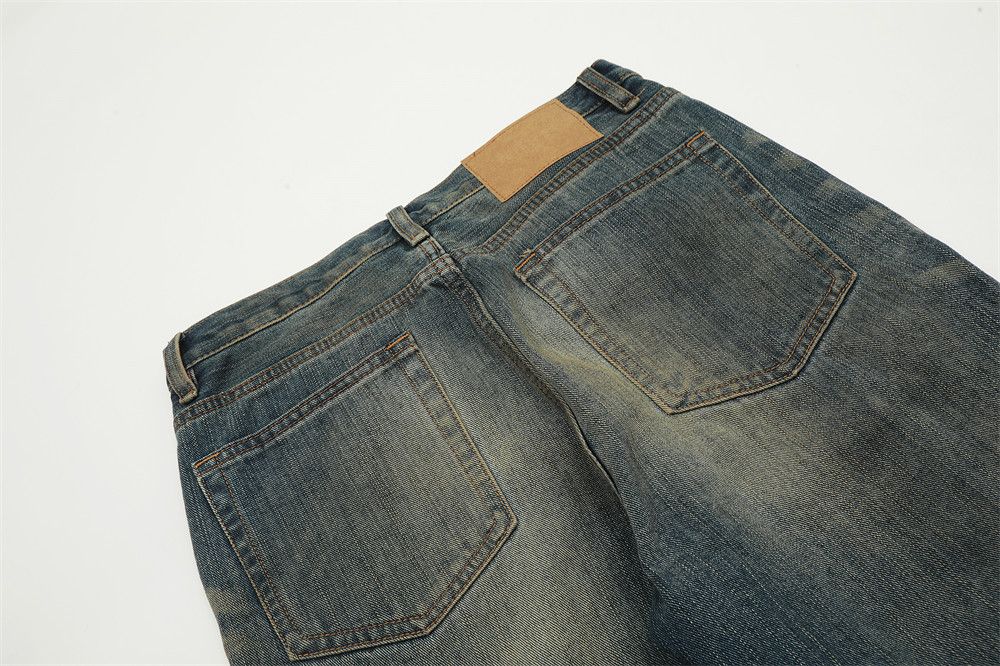 Japanese Brand × Jean Retro loose punk washed distressed casual men's jeans Size US 32 / EU 48 - 5 Thumbnail
