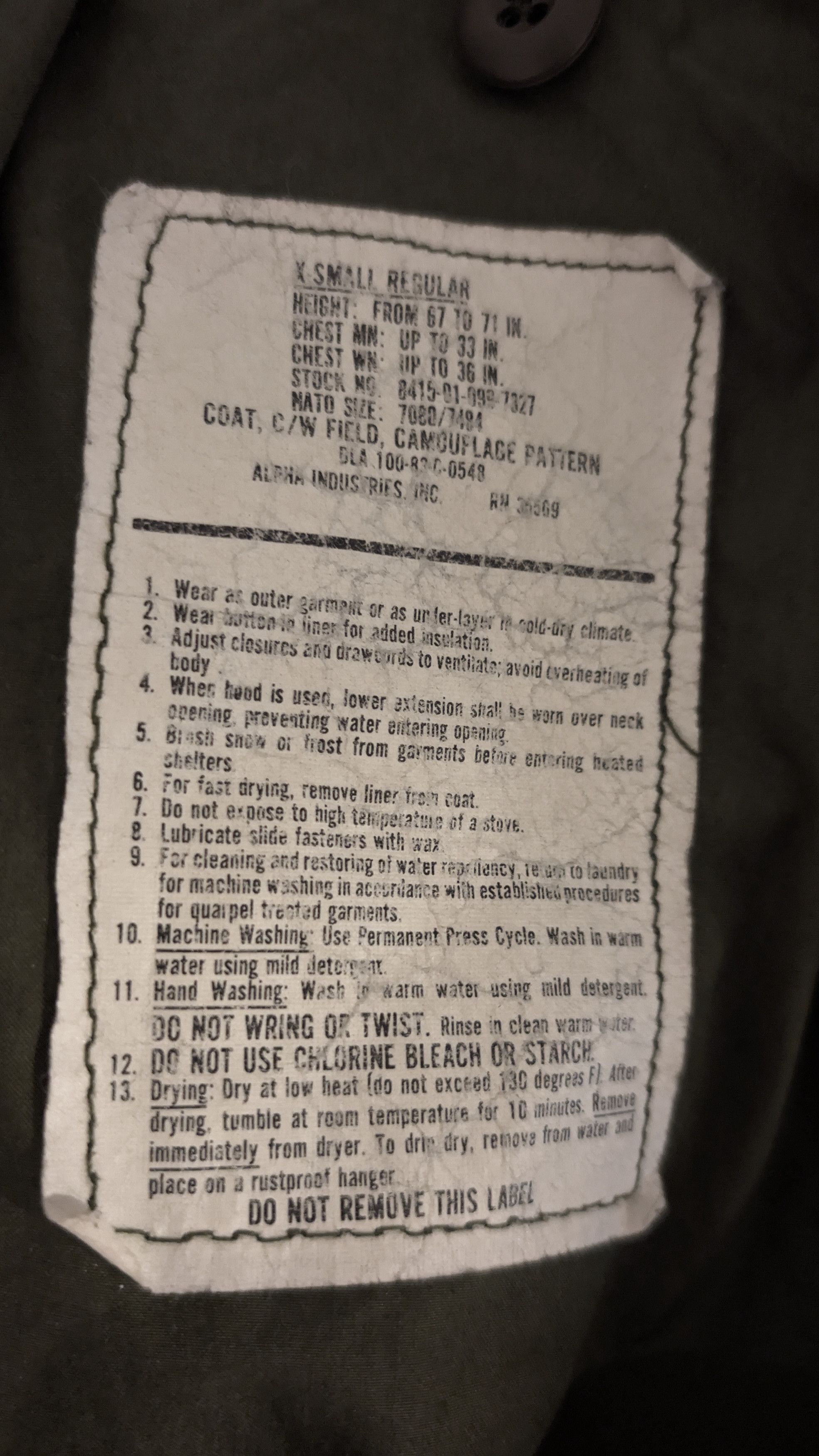 Alpha Industries × Vintage Vintage Alpha industries M65 Size US XS / EU 42 / 0 - 5 Thumbnail