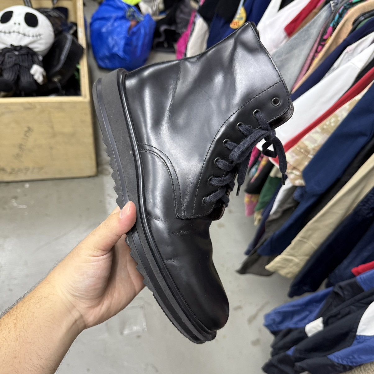If Six Was Nine Stefano Rossi Eva Mid Combat Leather Boot Size US 9 / EU 42 - 6 Thumbnail