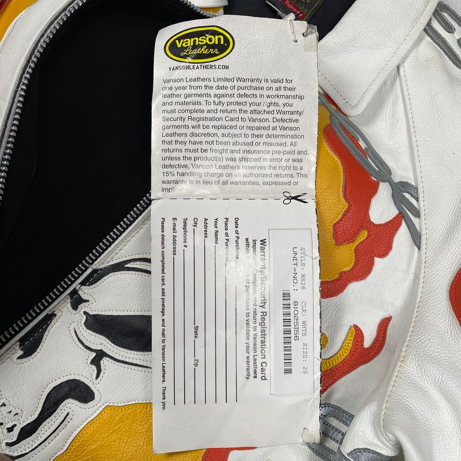 Supreme 2019 Supreme Vanson Leather Ghost Rider Jacket Size US S / EU 44-46 / 1 - 12 Thumbnail