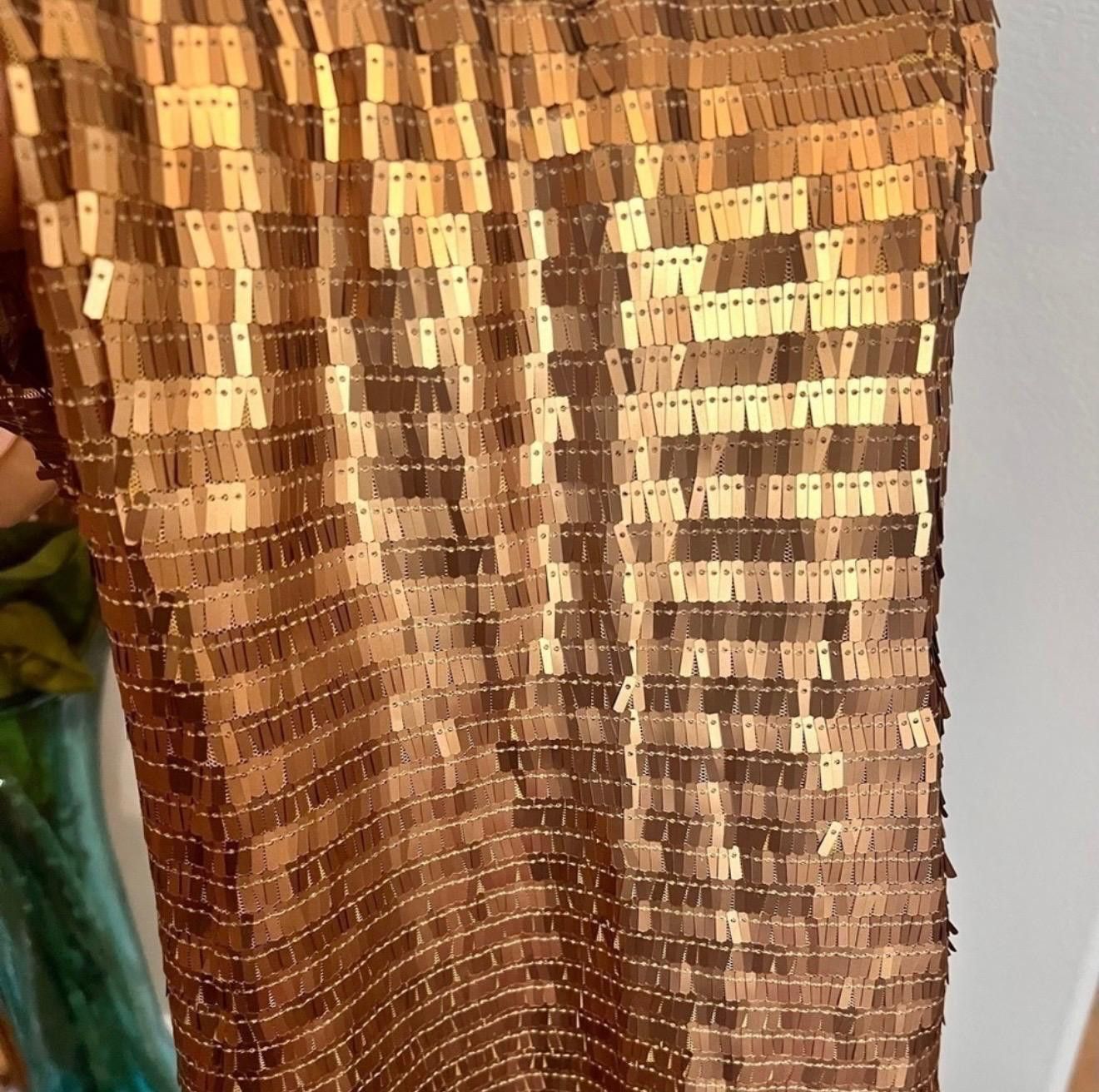 Free People Free People Gold Flare Sequin Pants Size 26" / US 2 / IT 38 - 2 Thumbnail