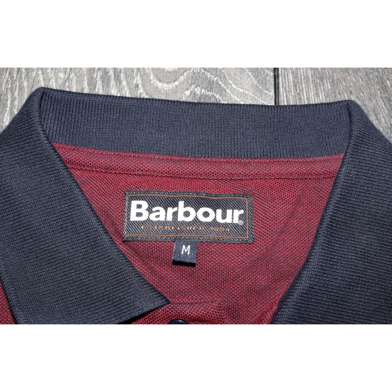Barbour BARBOUR MENS POLO SHIRT DARK RED COTTON MEDIUM SLEEVE SHORT COLLARED Barbour Polo Mens Size M Color Multicolor Casual Classic 90s Mens Size US M / EU 48-50 / 2 - 4 Thumbnail