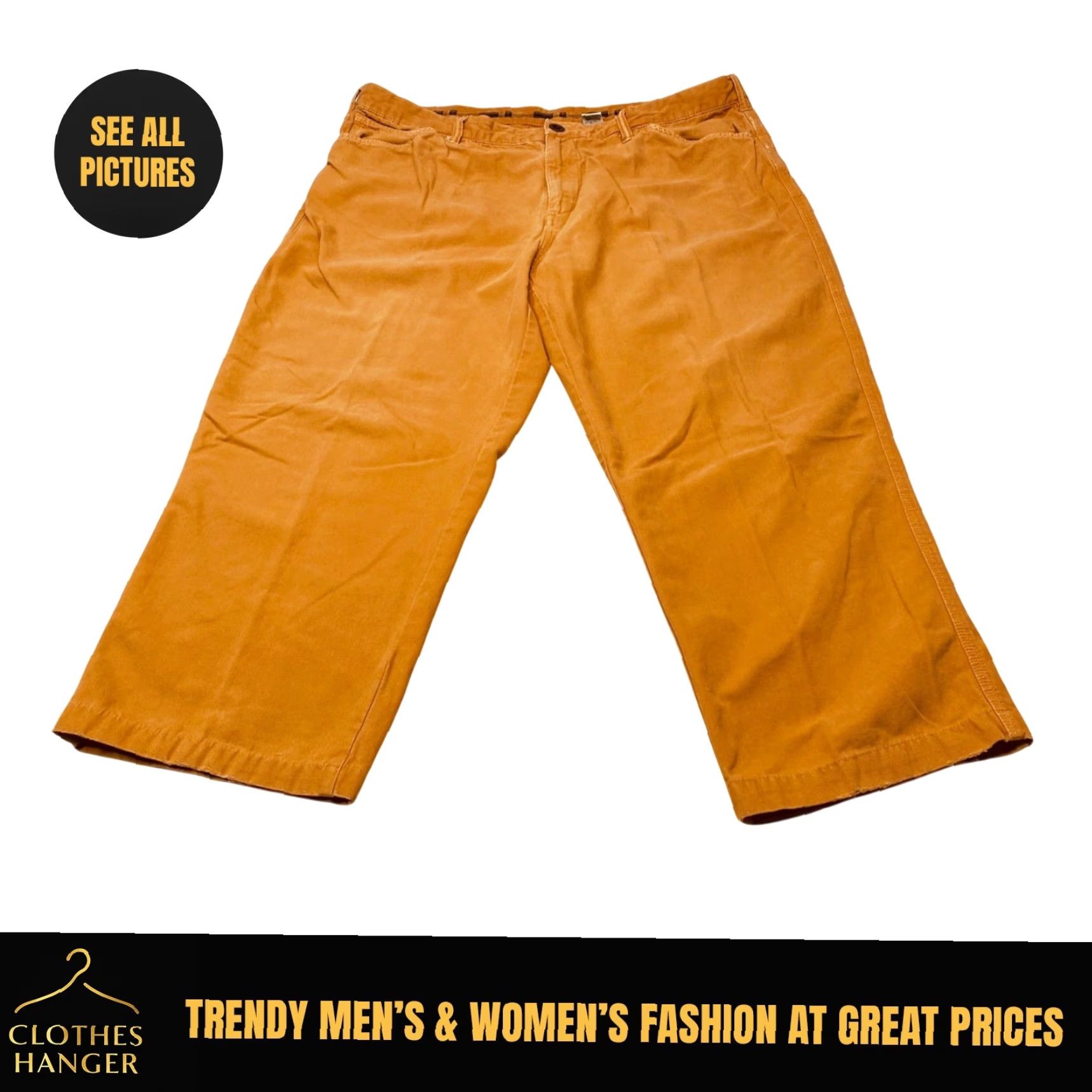 Orvis VINTAGE Orvis Chino Pants Mens 40 Brown Canvas Cotton Outdoors 7450 Size US 40 / EU 56 - 2 Thumbnail