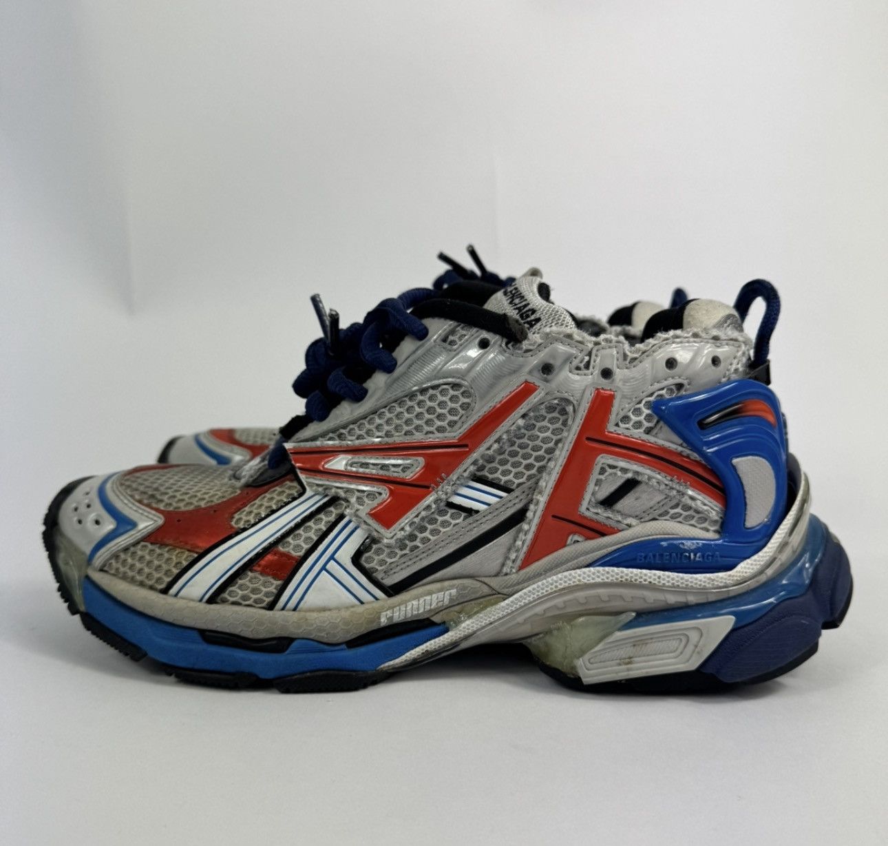 Balenciaga Runner Blue/Grey/Red Sneakers Size US 8 / EU 41 - 1 Thumbnail