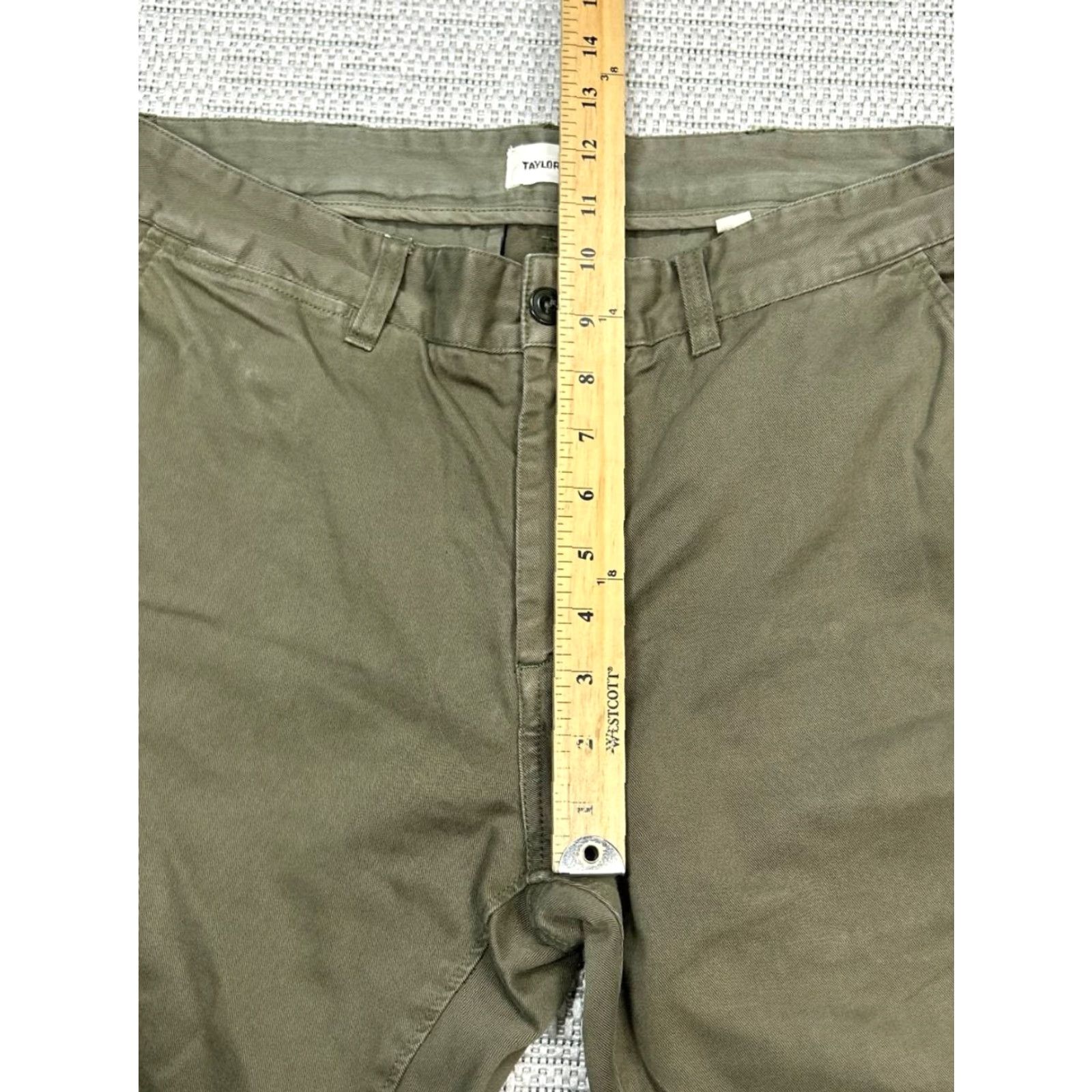 Taylor Stitch Taylor Stitch Chino Pants Mens 32 Green Cotton Slim Fit Mid Rise Straight Leg Size US 32 / EU 48 - 3 Thumbnail