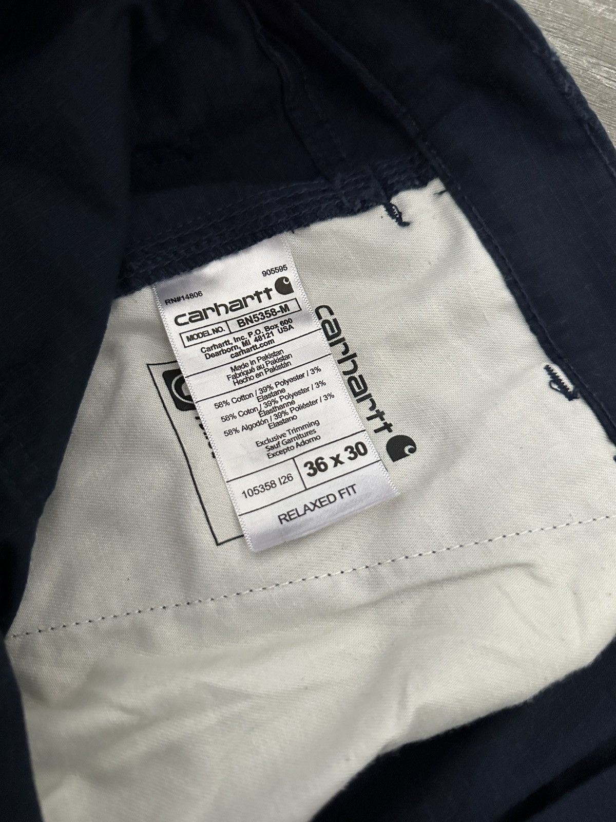 Carhartt Carhartt 36x30 Force Relaxed Fit Ripstop Utility Pants Navy Size US 36 / EU 52 - 5 Thumbnail