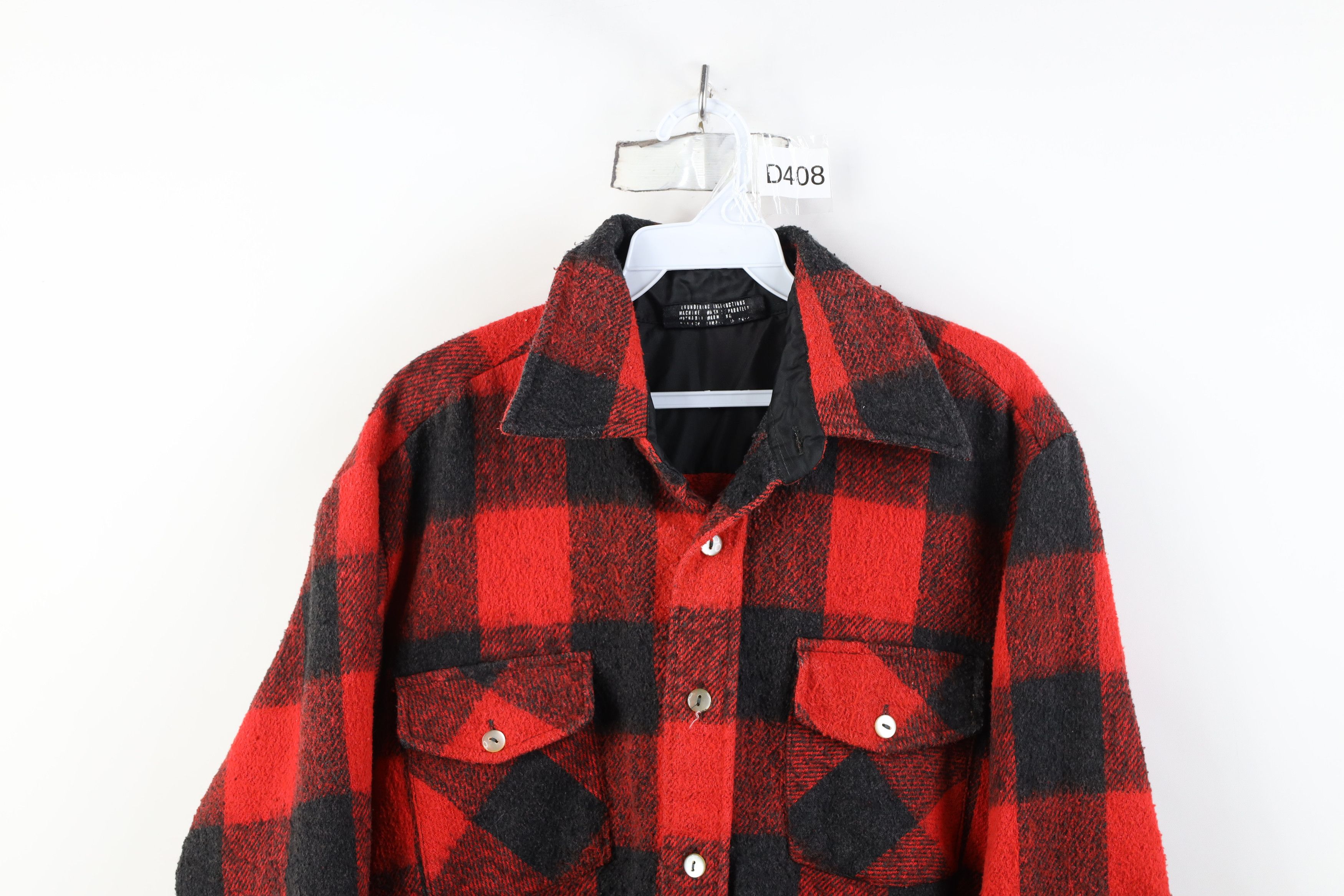 Vintage Vintage 50s 60s Streetwear Flannel Shirt Jacket Jac Plaid Size US L / EU 52-54 / 3 - 2 Thumbnail