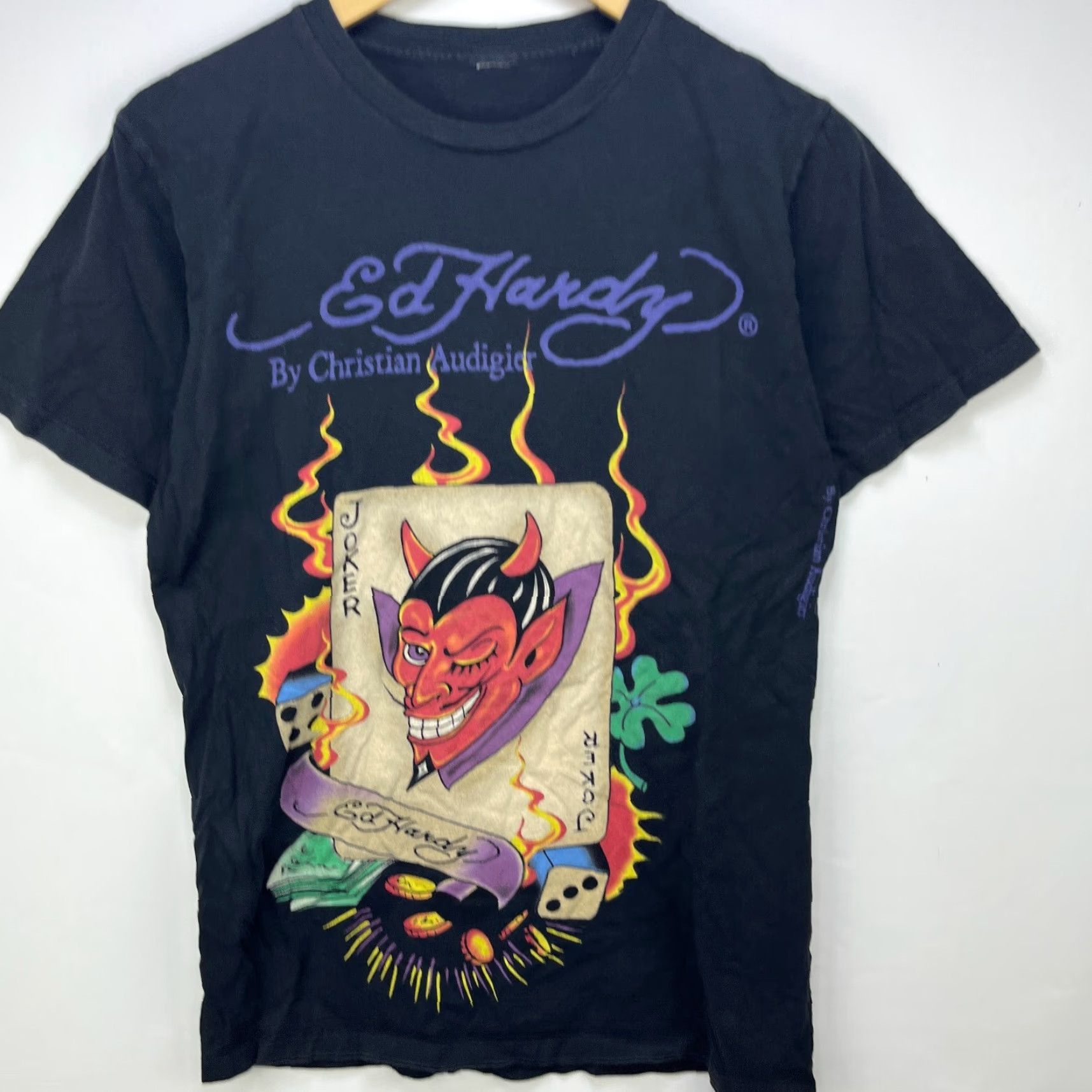 Ed Hardy VINTAGE Ed Hardy Dracula Joker T Shirt M Black Mens T-Shirt Size US M / EU 48-50 / 2 - 2 Thumbnail