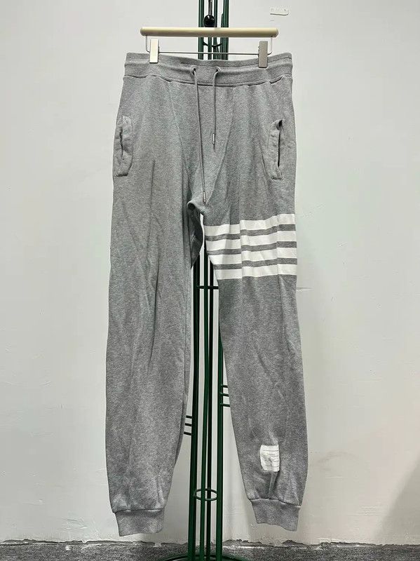 Thom Browne Gray Cotton Spring Casual Pants 0089