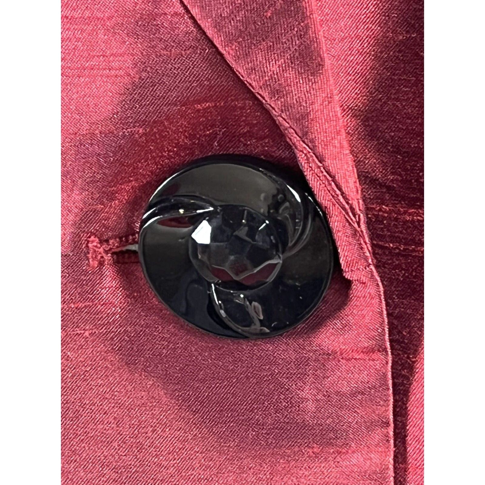 Vintage Lane Bryant Blazer Suit Jacket 18 Plus Womens Red Sheen Single Button Holiday Jacket Women Blazer Suit Red Size XXL / US 16-18 / IT 52-54 - 4 Thumbnail