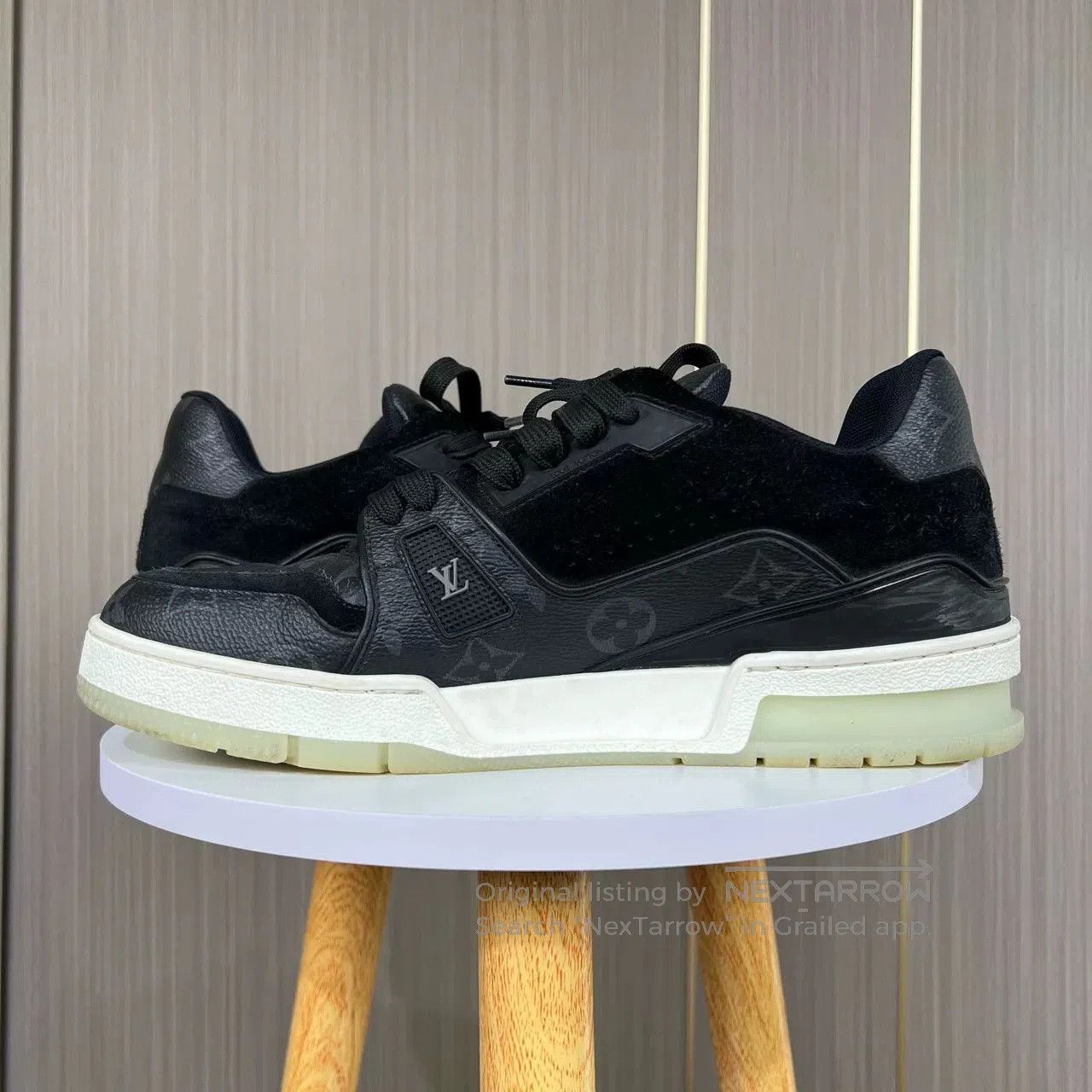 Louis Vuitton louis vuitton black trainer sneakers size 6.5. Size US 6.5 / EU 39-40 - 7 Thumbnail