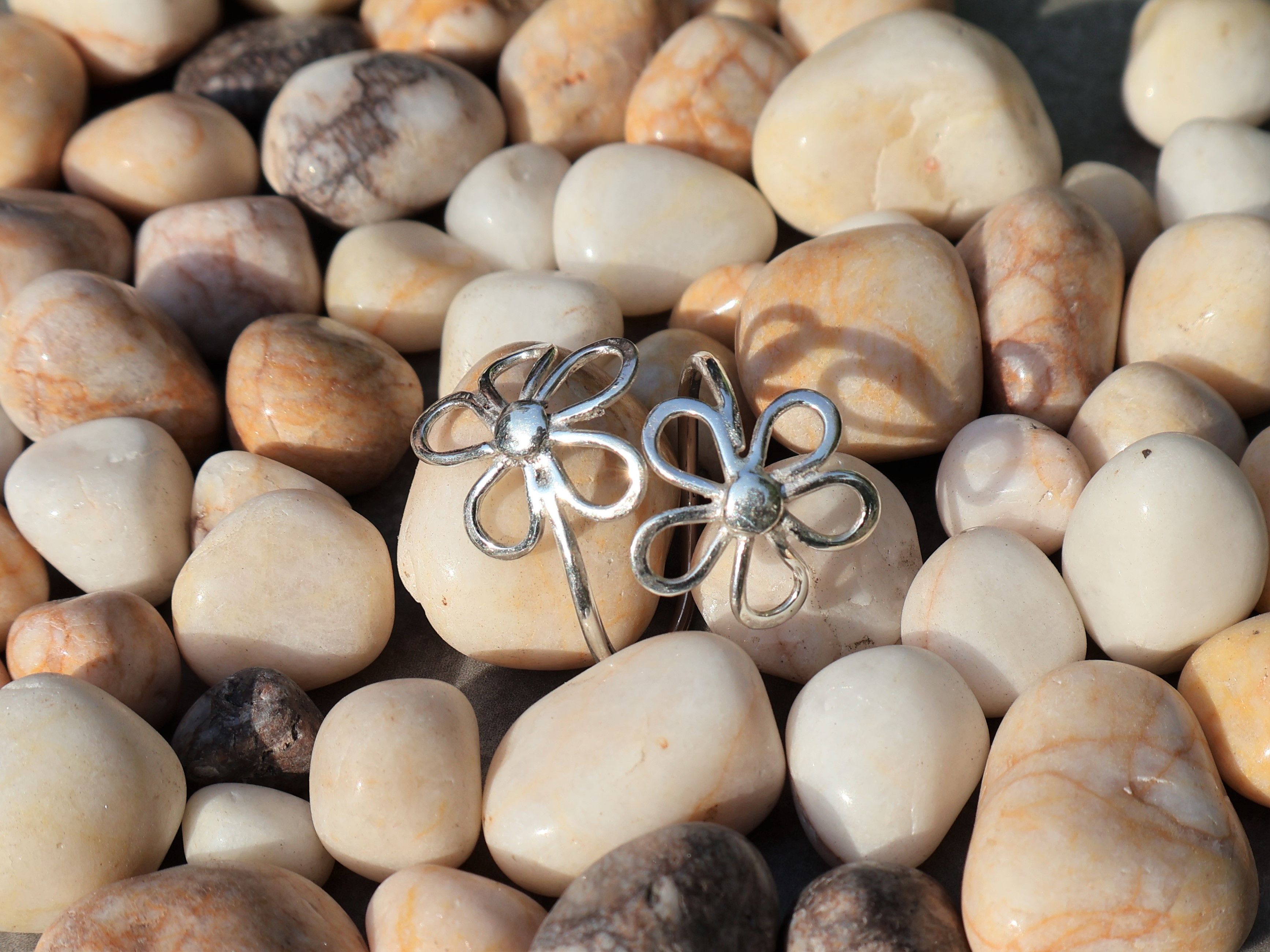 Handmade Flower Ring, Sterling Silver Jewelry, Handmade Promise Ring, Size ONE SIZE - 9 Thumbnail