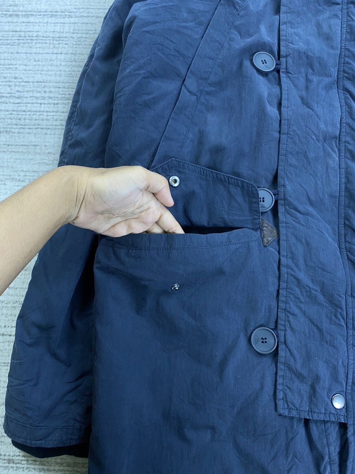 Japanese Brand × Quiksilver × Vintage Vintage Quiksilver Faux Fur Hoodie Parka Jacket Size US M / EU 48-50 / 2 - 9 Thumbnail