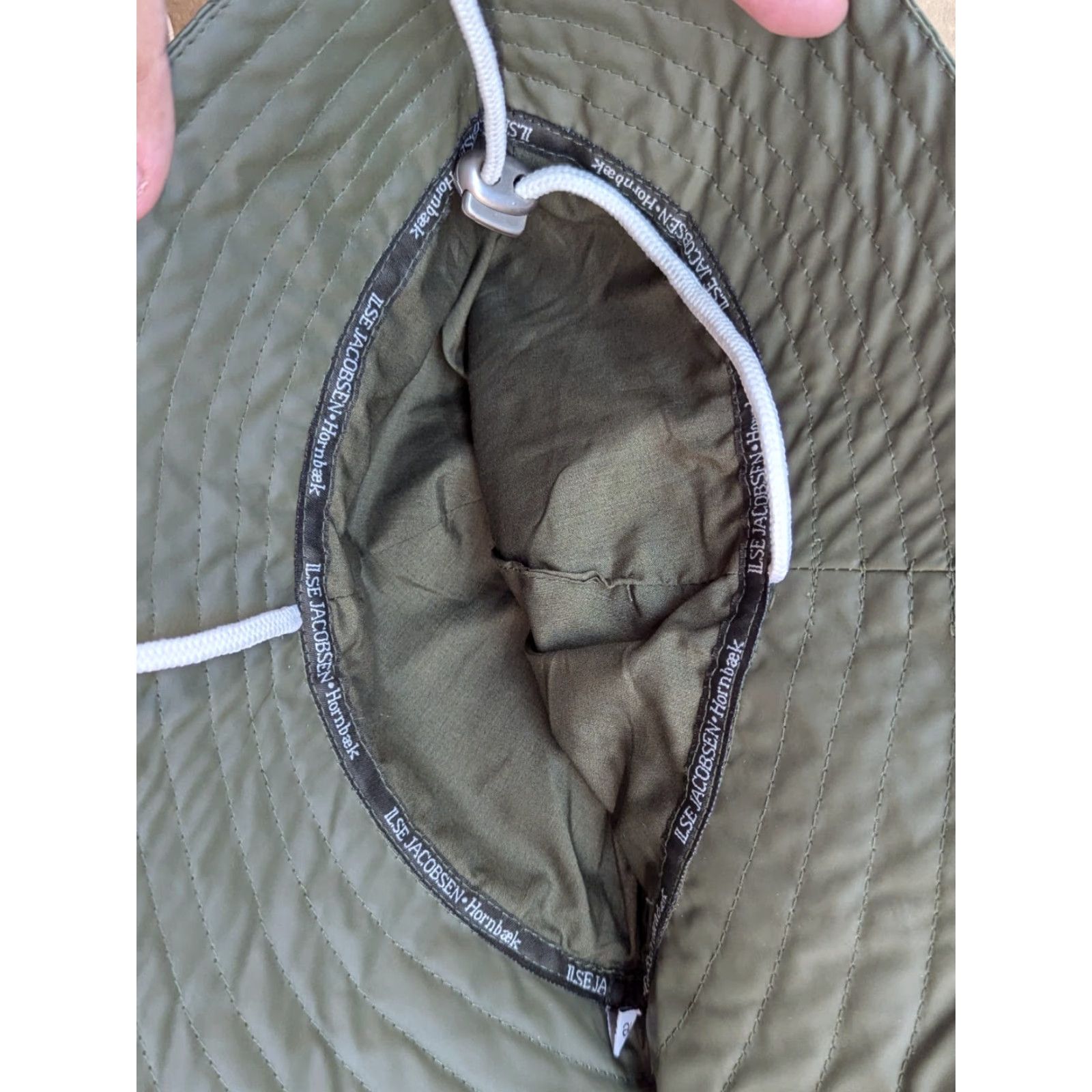 Ilse Jacobsen ilse Jacobsen Hornbaek Womens Green Bucket Hat One Size Waterproof Chin Strap Hat Woman Green Bucket Hat Chin Strap Waterproof Size ONE SIZE - 3 Thumbnail