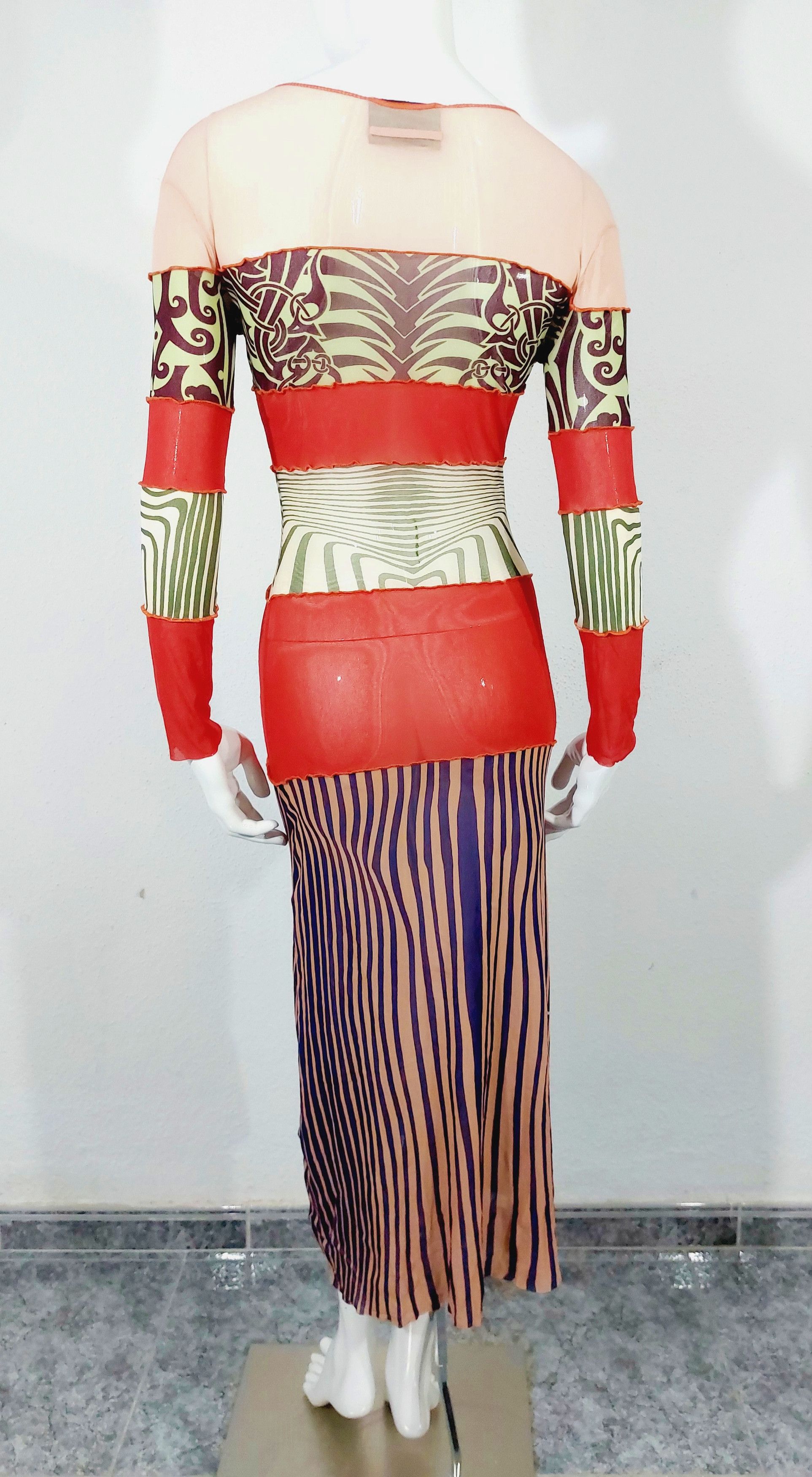 Jean Paul Gaultier Jean Paul Gaultier Maori Tatouages Optical Venus Dress Size S / US 4 / IT 40 - 11 Thumbnail