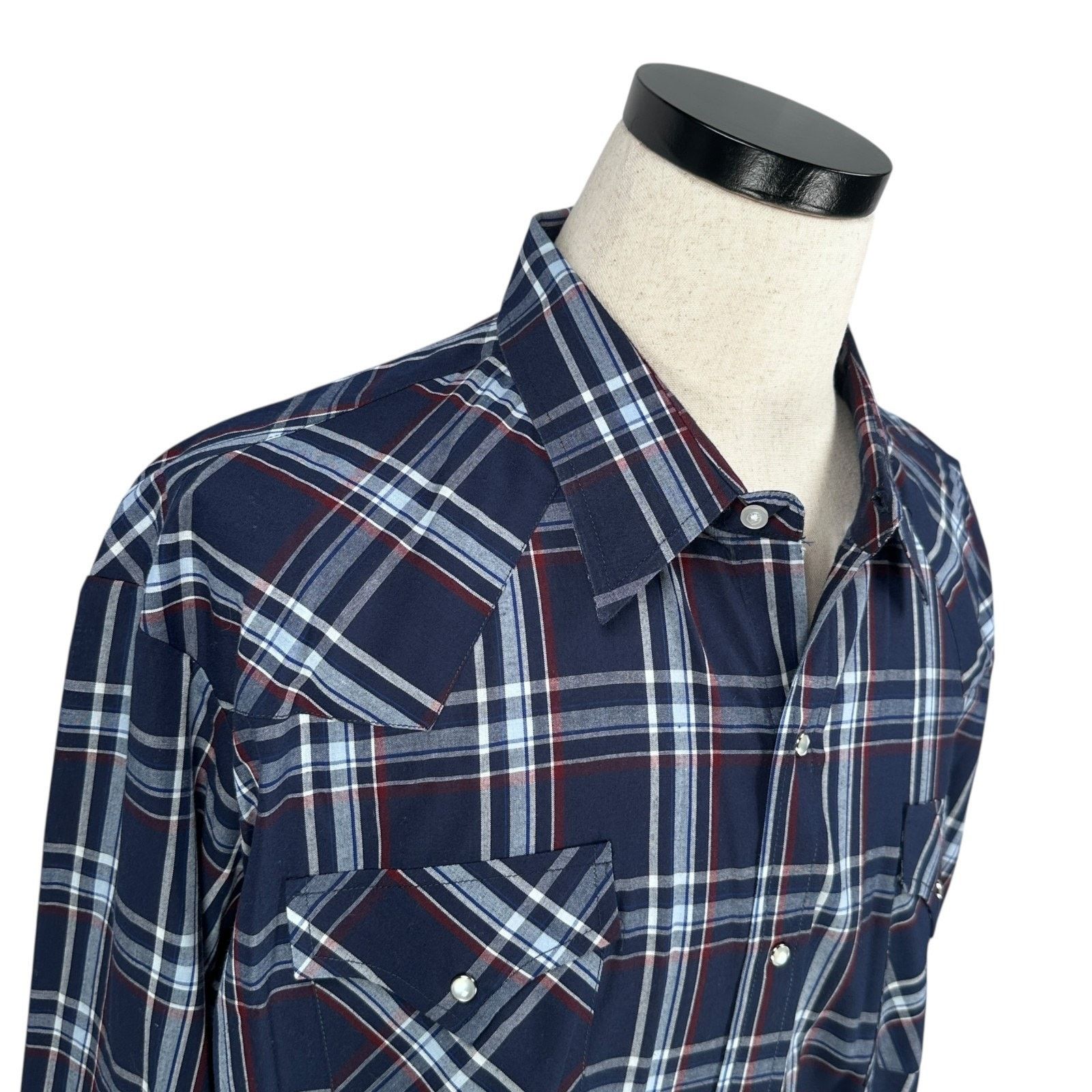 Other Ely Cattleman Shirt Men’s 3XLT Blue Plaid Western Button-Up Size US XXL / EU 58 / 5 - 2 Thumbnail