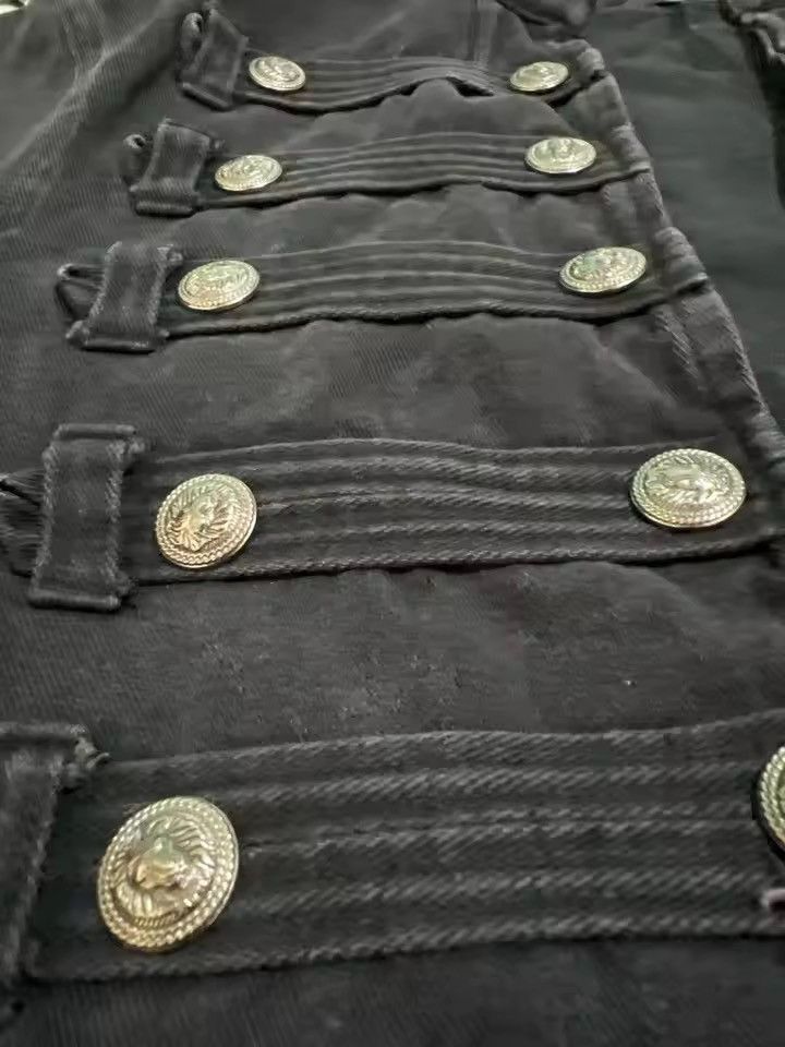 Japanese Brand Vintage Military-Inspired Denim Jacket – Bold, Structured Size US M / EU 48-50 / 2 - 10 Thumbnail