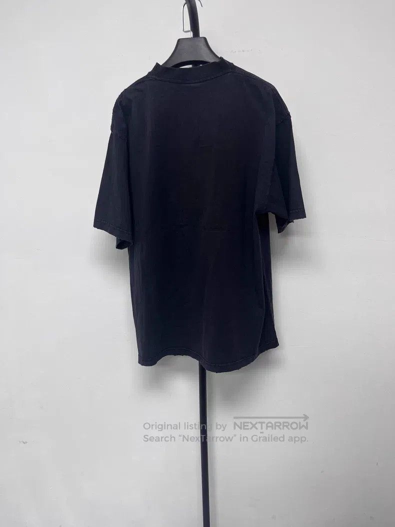 Balenciaga Balenciaga Faded Plain Knit Short Sleeve T-Shirt Size US M / EU 48-50 / 2 - 2 Thumbnail