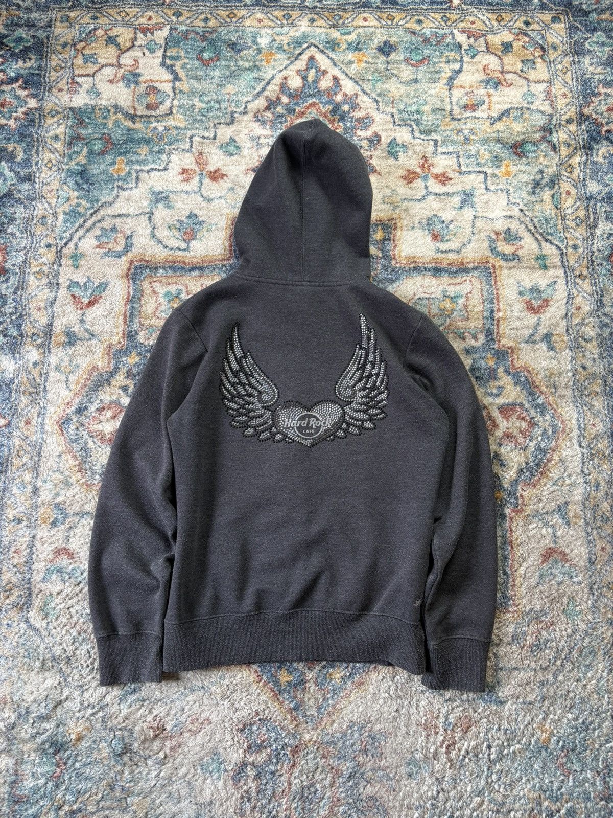 Hard Rock Cafe Vintage Hard Rock Cafe Bedazzled Zip-up Hoodie Small Size S / US 4 / IT 40 - 2 Thumbnail